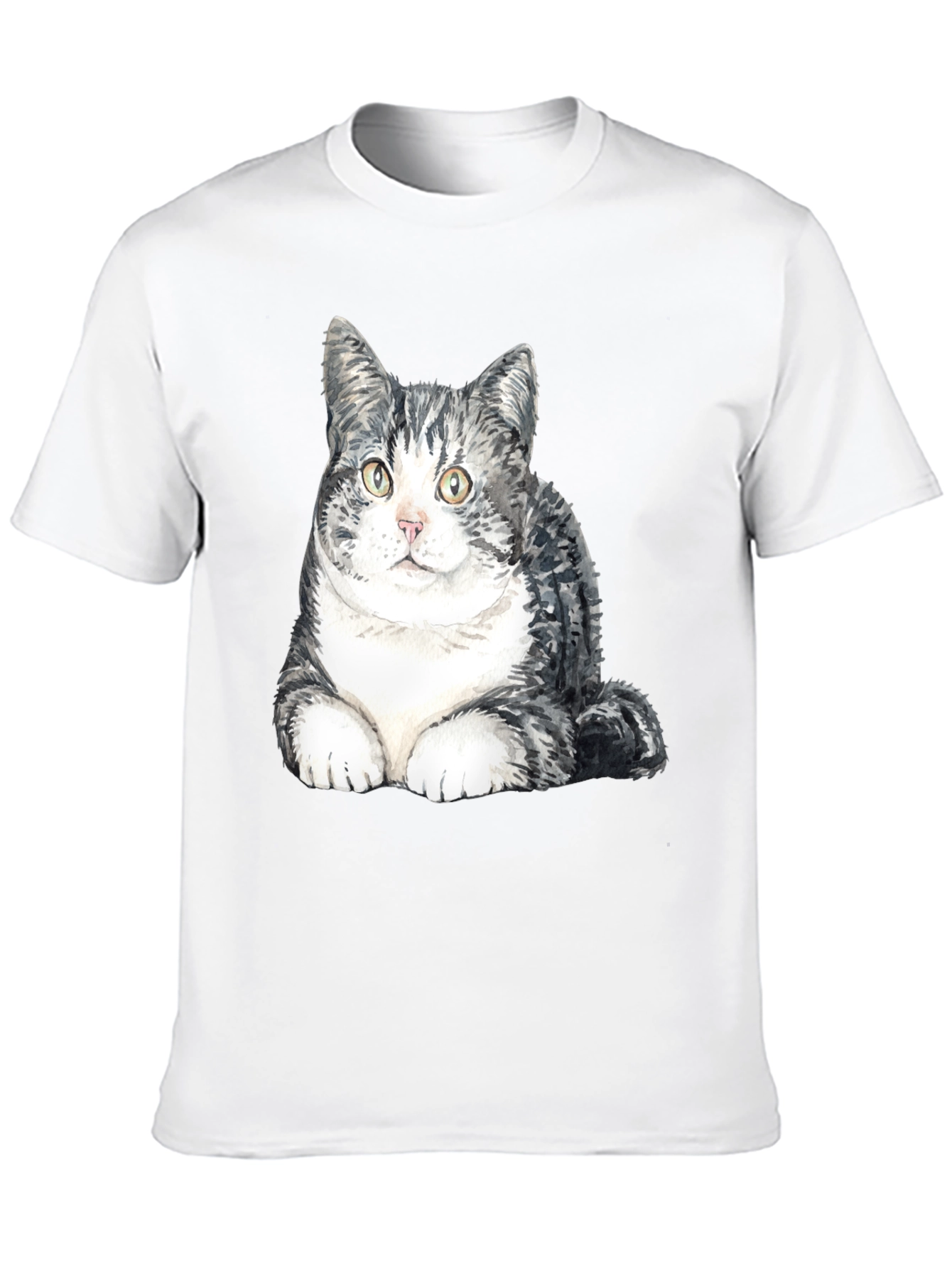 Black Cute Cat Graphic T-Shirt - Soft Cotton Blend view 10