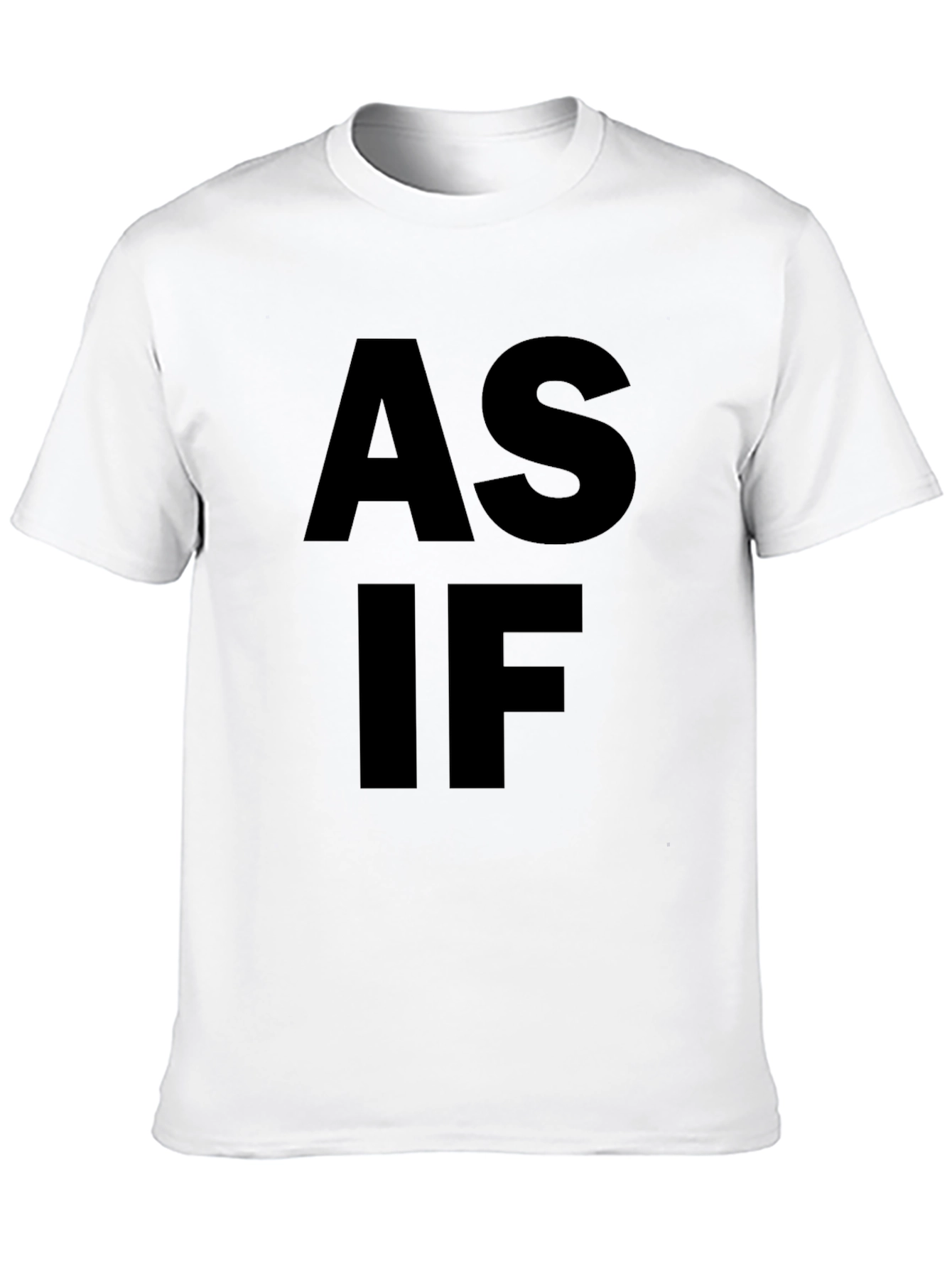 Black As If Graphic Tee - Bold Black Cotton T-Shirt view 10