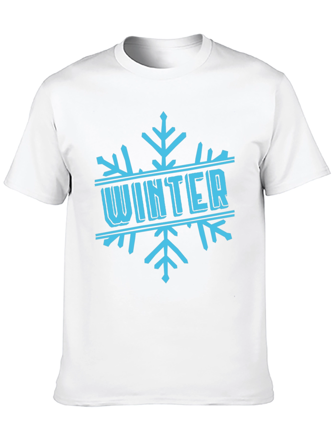 Black Winter Snowflake Graphic Black T-Shirt view 10