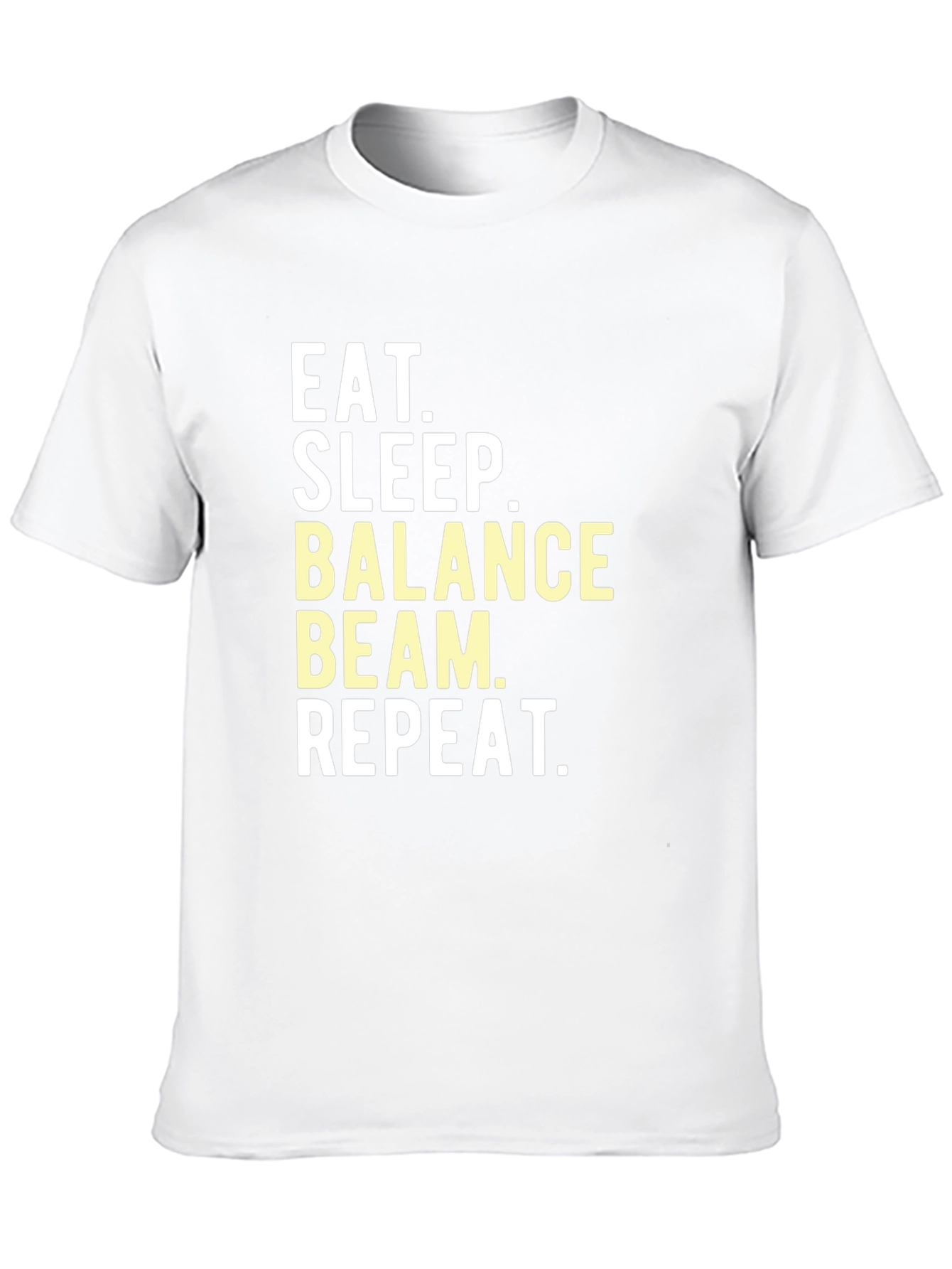 Black Eat, Sleep, Balance Beam, Repeat T-Shirt view 10
