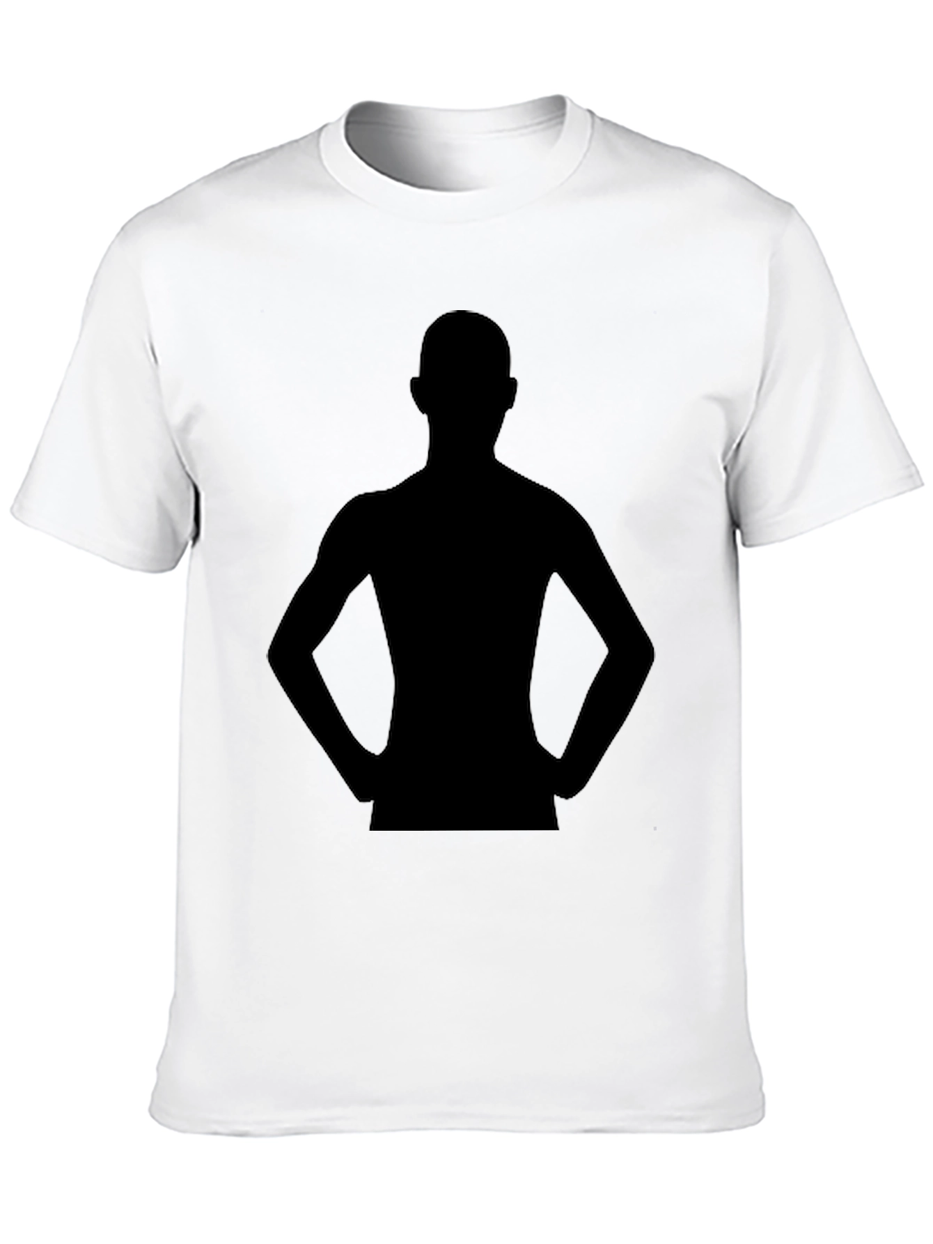 Black Silhouette Graphic Print Tee - Modern Style view 10