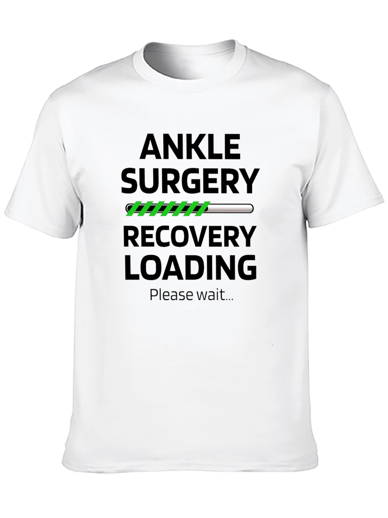 Black Ankle Surgery Recovery Loading T-Shirt view 10
