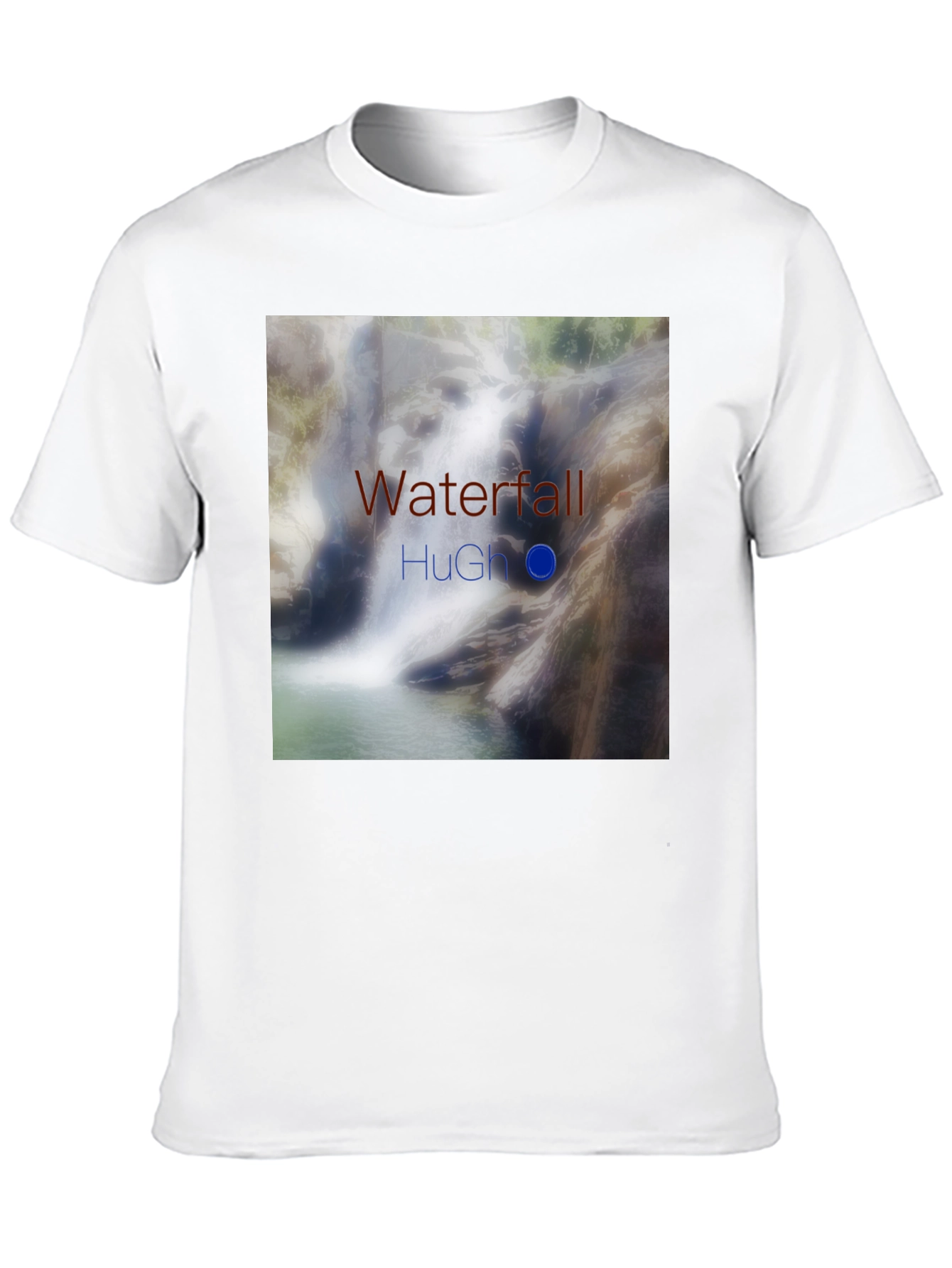 Black Waterfall Graphic Tee - Nature Inspired Design view 10