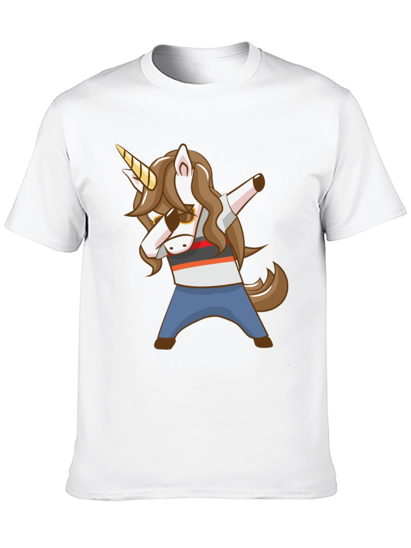 Black Dabbing Unicorn Graphic T-Shirt view 10