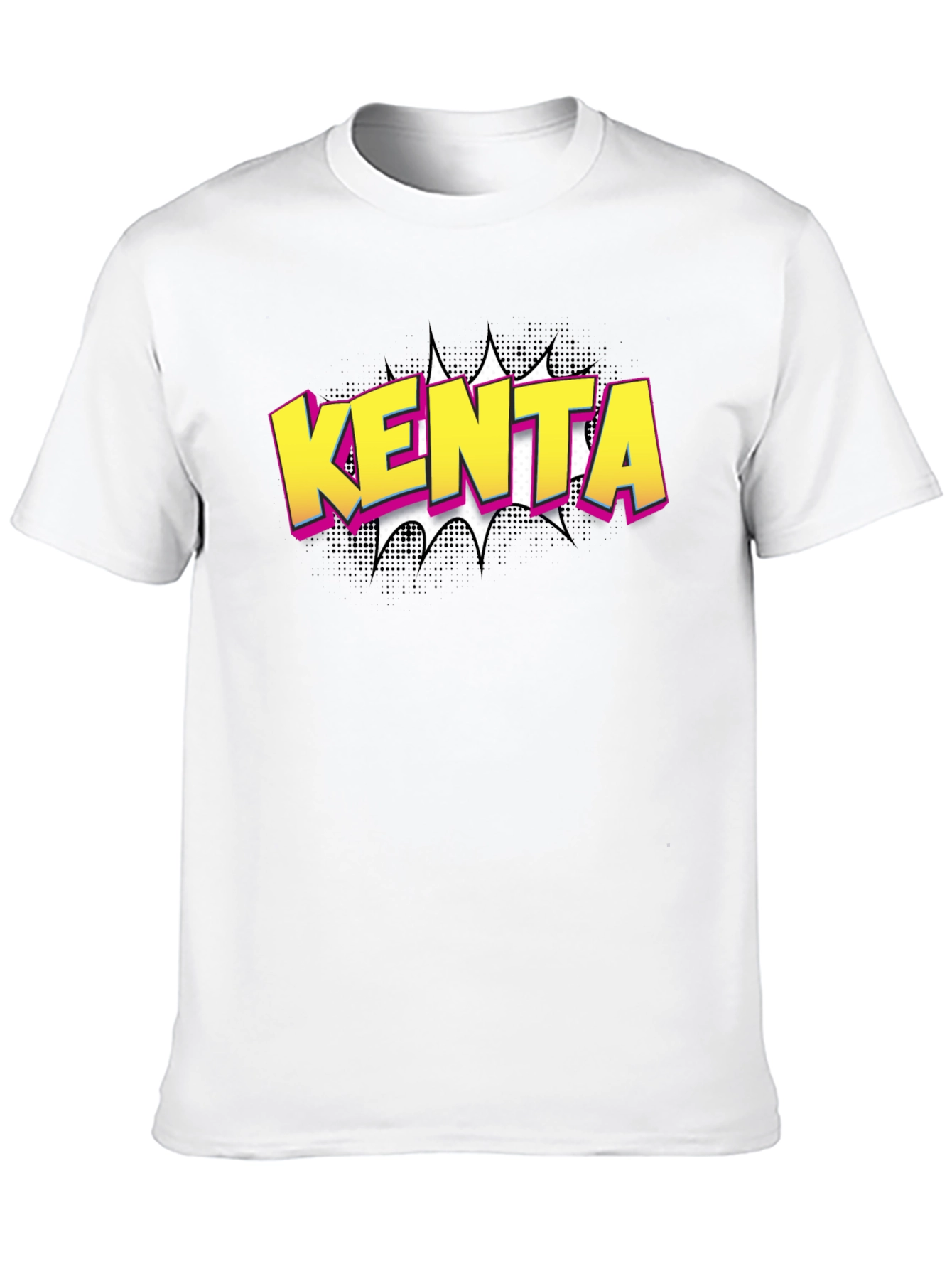 Black KENTA Comic Style T-Shirt - Bold Graphic Tee view 10