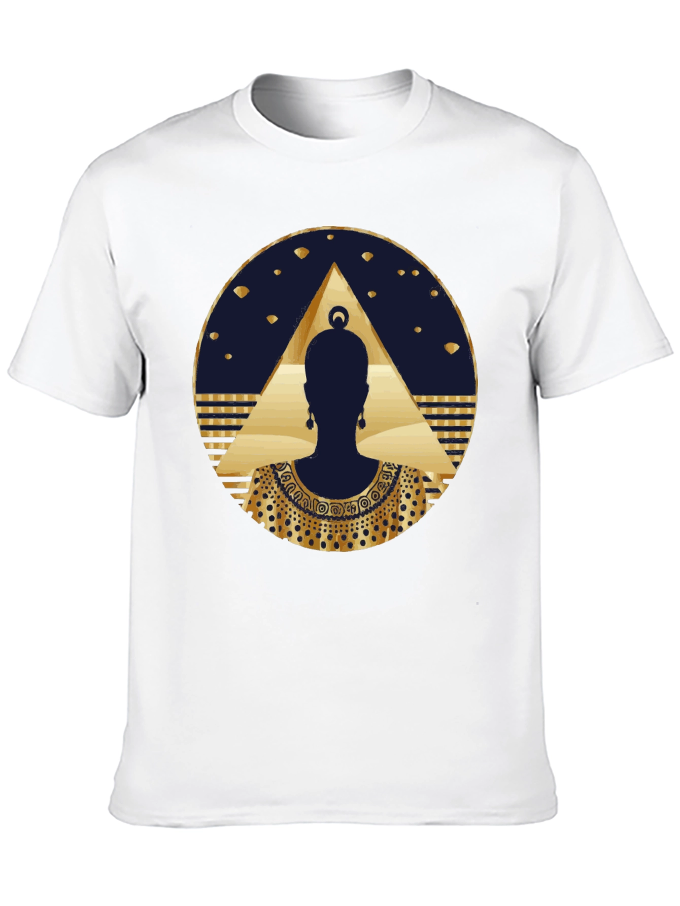 Black Egyptian Queen Graphic Tee - Black Cotton Blend view 10