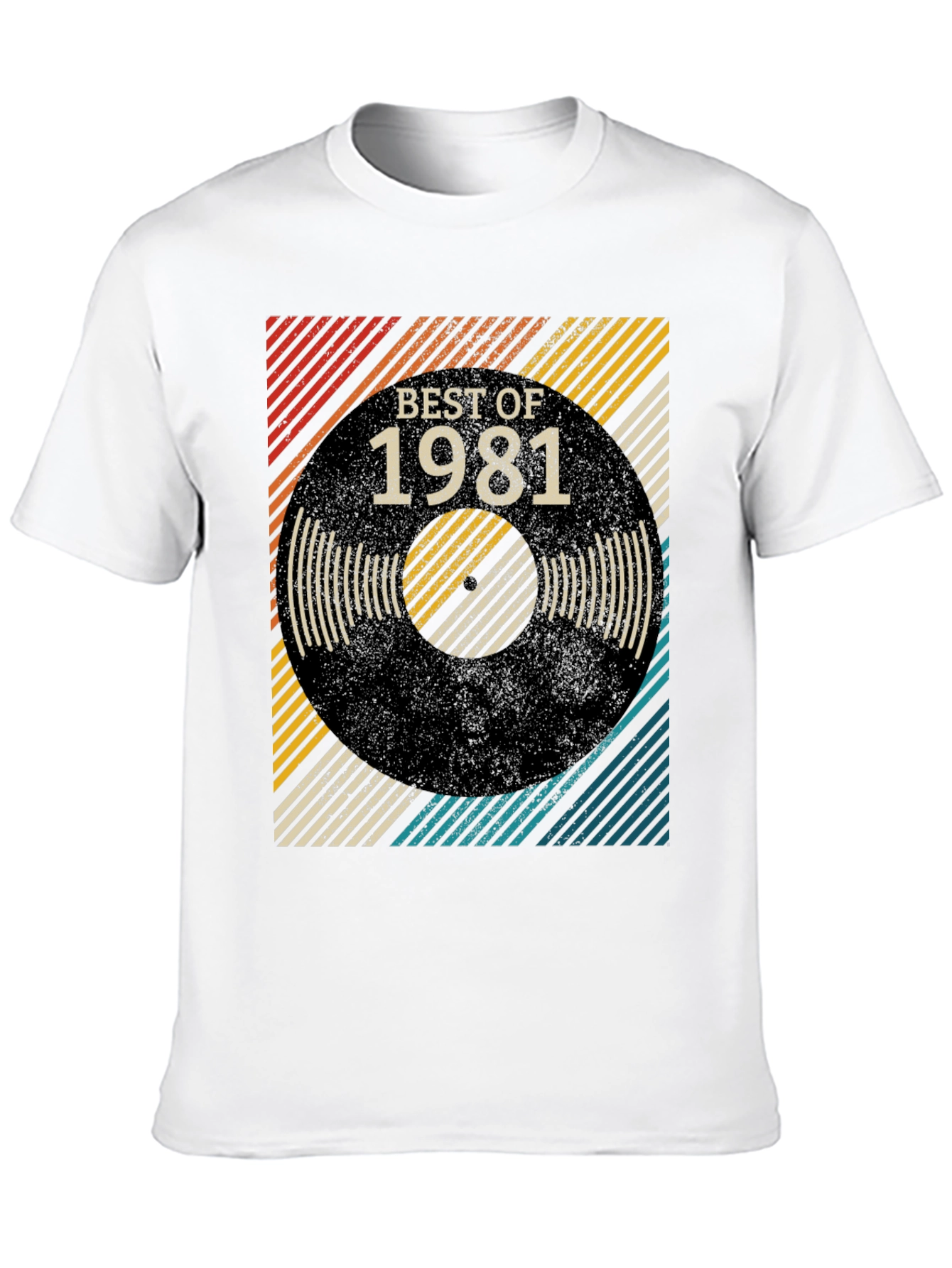 Black Best of 1981 Retro Vinyl T-Shirt view 10