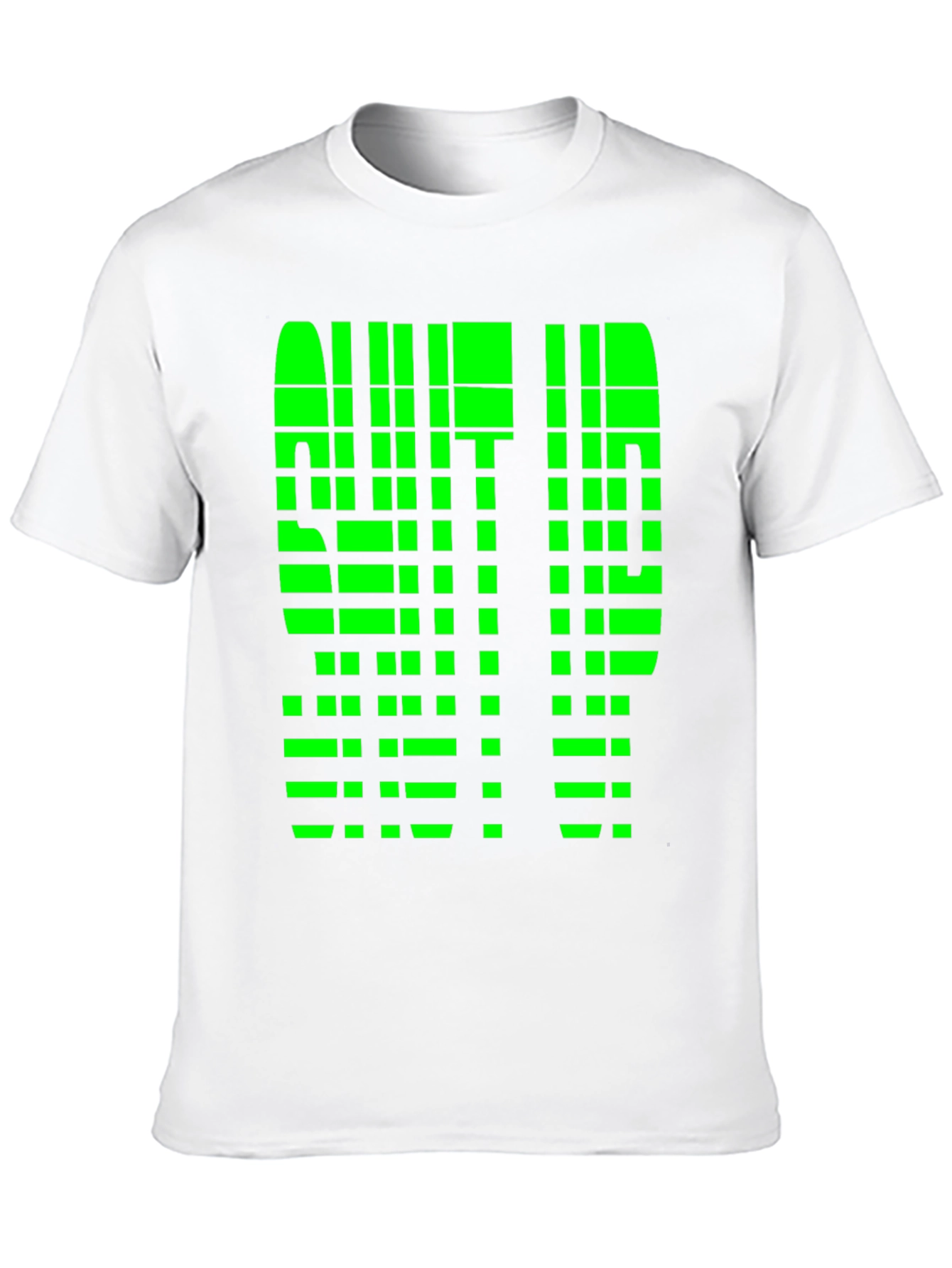 Black Geometric Pixelated Graphic Tee - Shut Up view 10