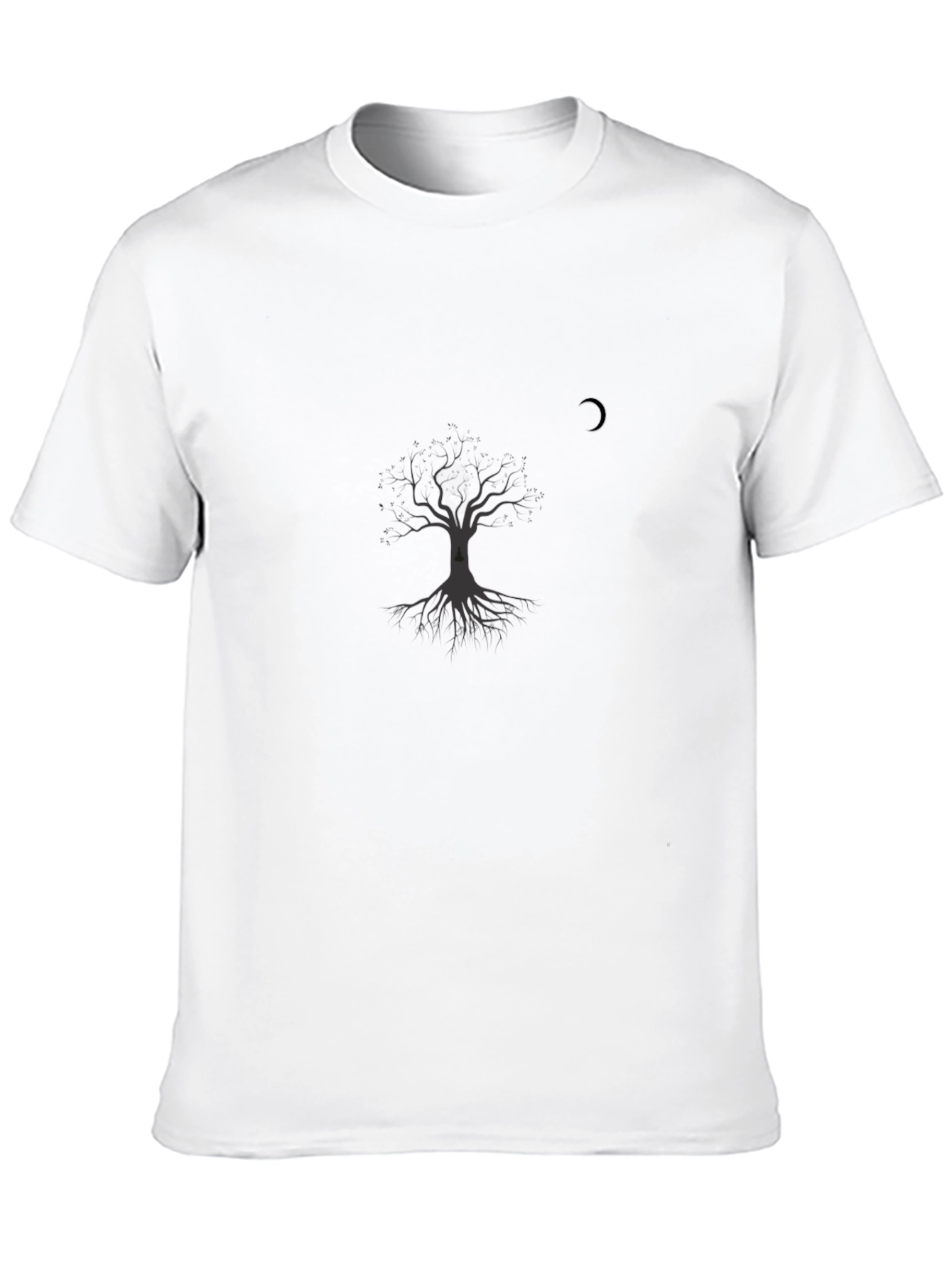 Black Men's Tree Graphic Black T-Shirt view 10