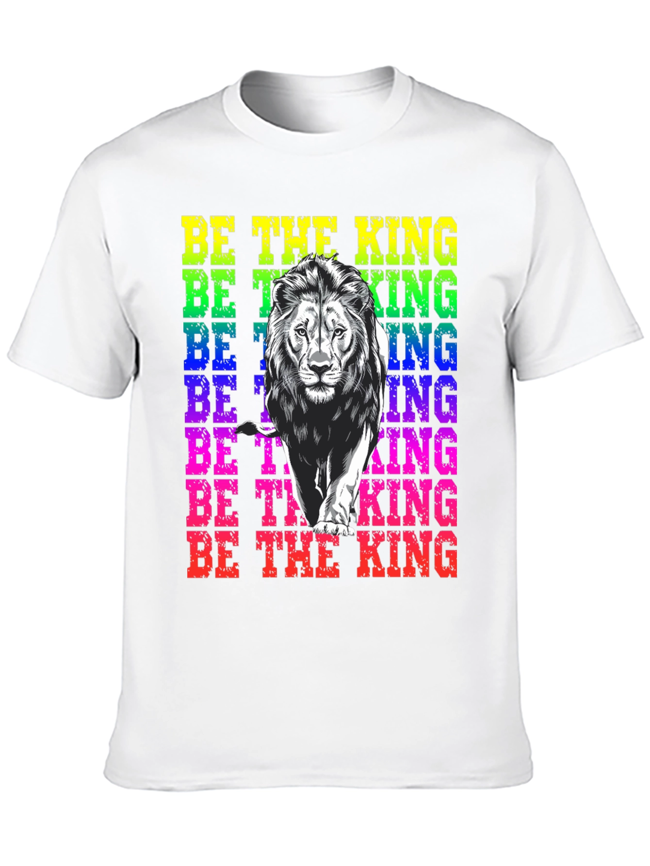 Black Be the King Lion Graphic Tee - Men's Black T-Shirt view 10