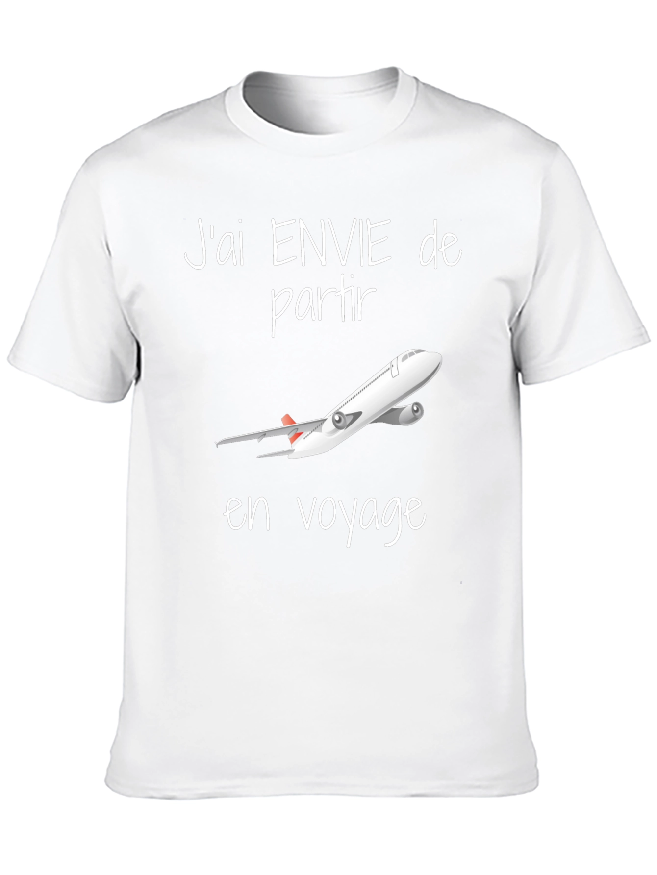 Black Travel T-Shirt - "J'ai envie de partir en voyage" view 10
