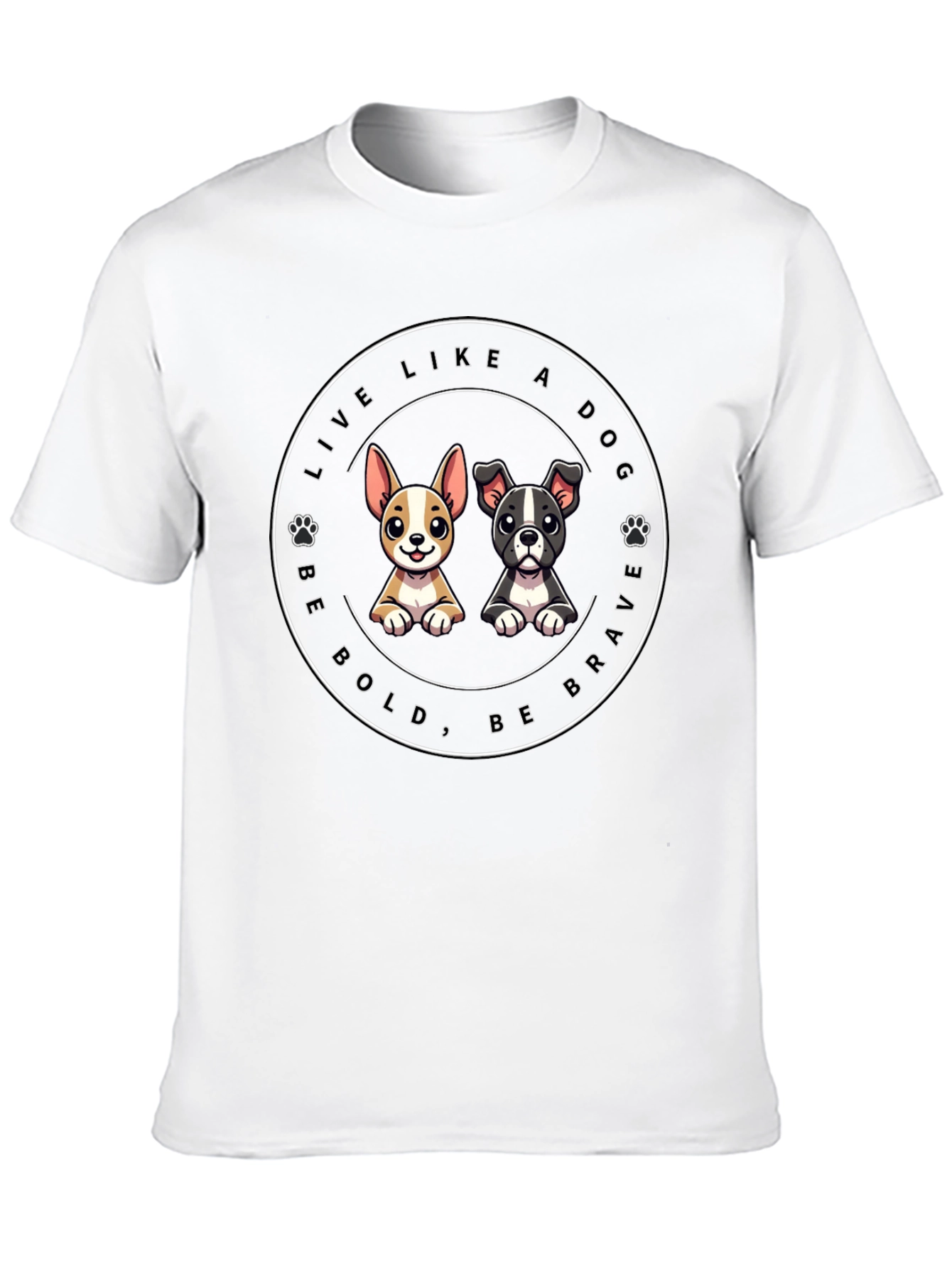 Black Live Like a Dog Tee view 10