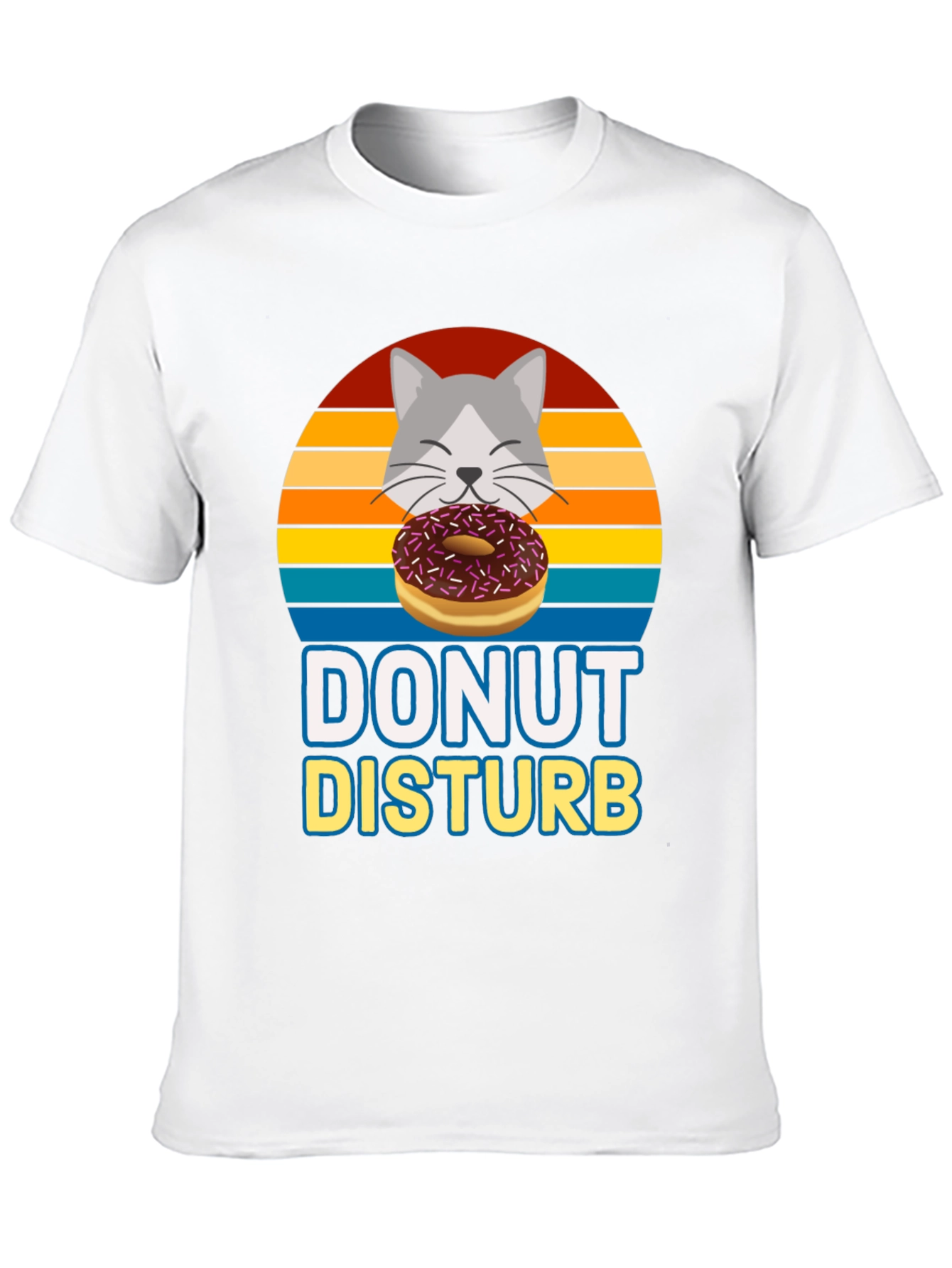 Black Donut Disturb Cat T-Shirt view 10