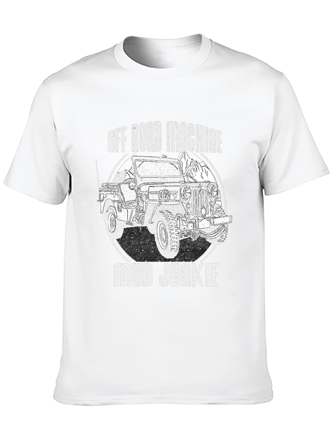 Black Off Road Machine Mud Junkie Black T-Shirt view 10