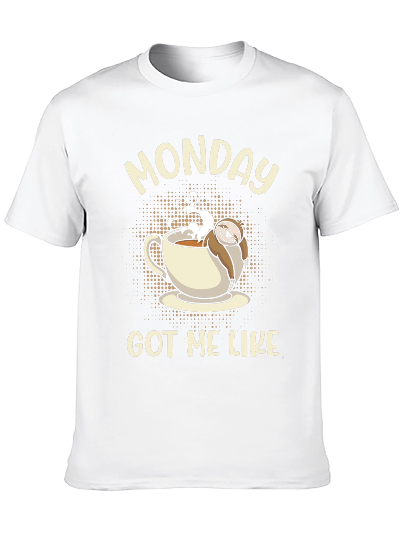 Black Monday Sloth Coffee T-Shirt view 10