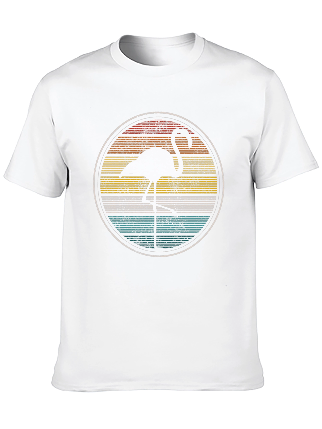 Black Retro Flamingo Graphic Tee - Vintage Style T-Shirt view 10