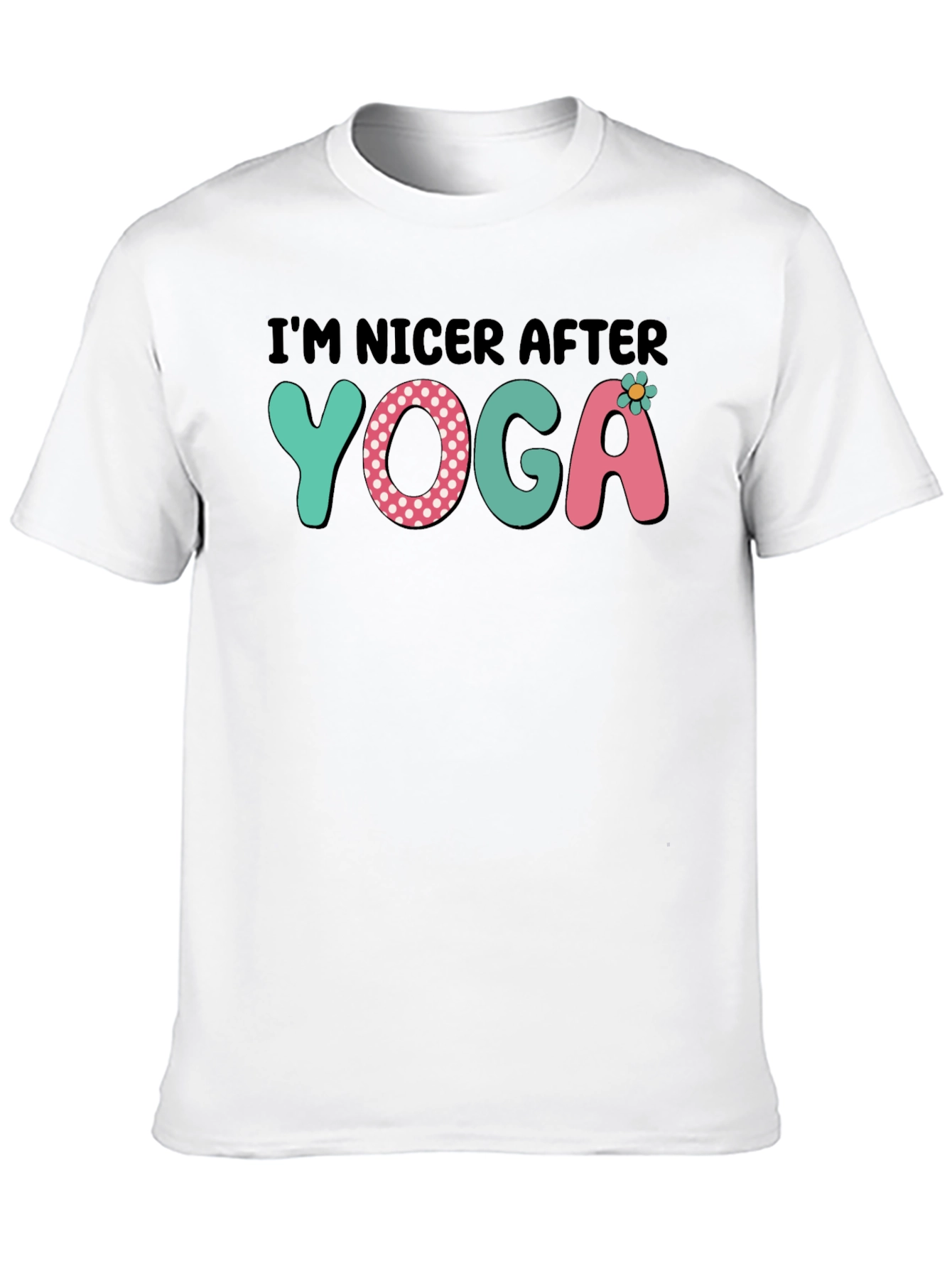 Black I'm Nicer After Yoga Graphic Tee view 10