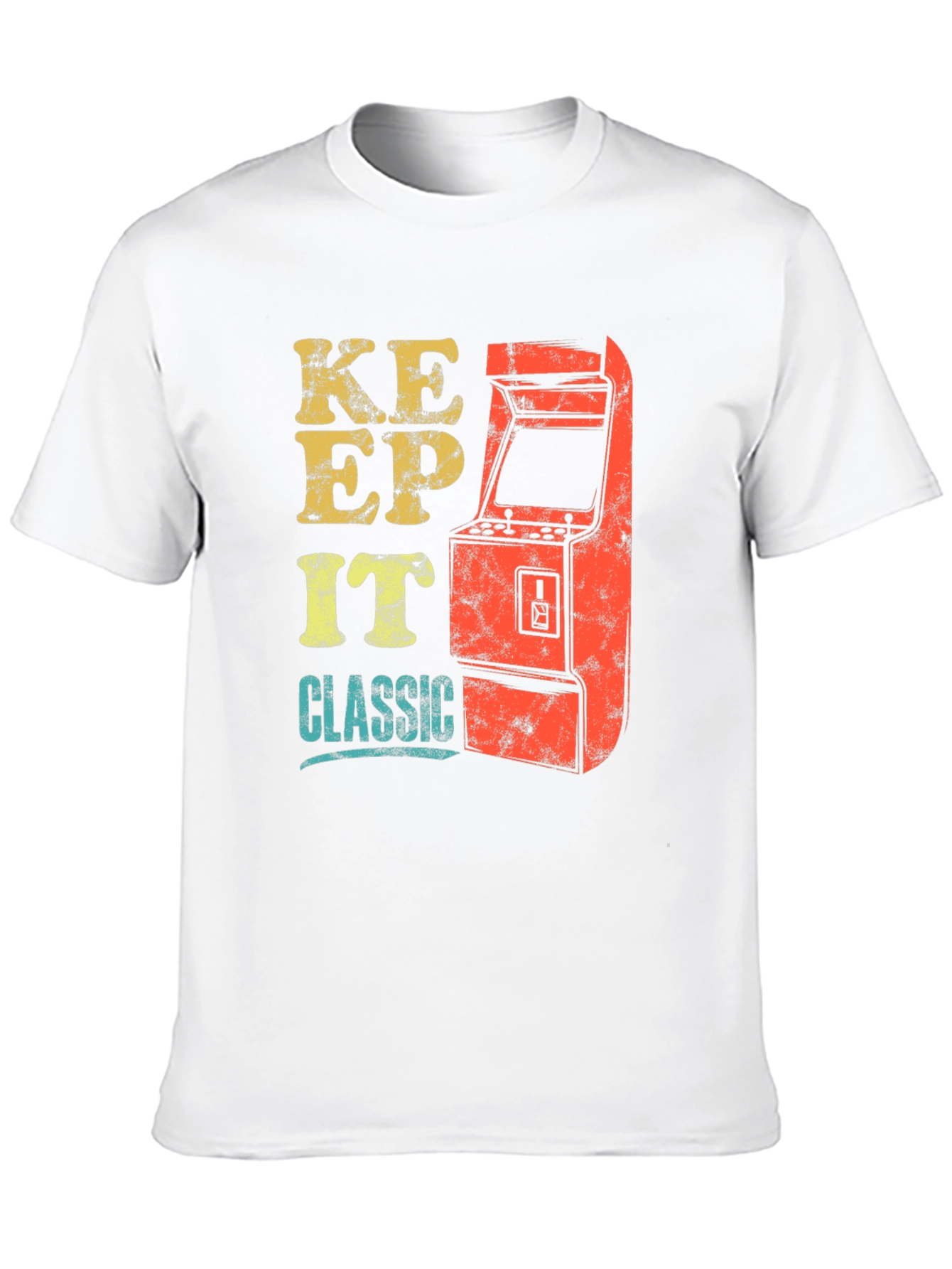 Black Keep It Classic Retro Arcade Gamer T-Shirt view 10