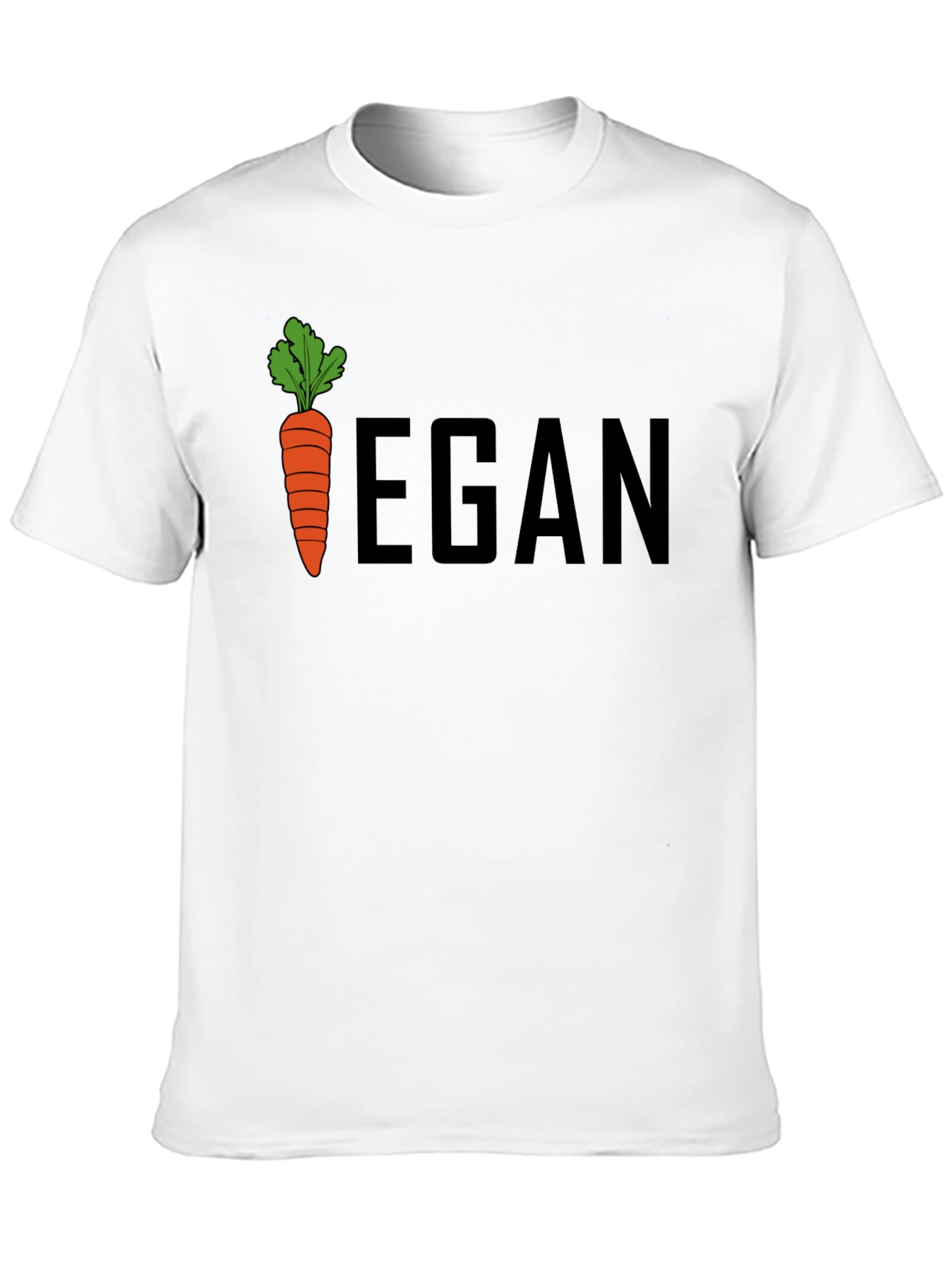Black Vegan Carrot Graphic Tee - Unisex Black T-Shirt view 10