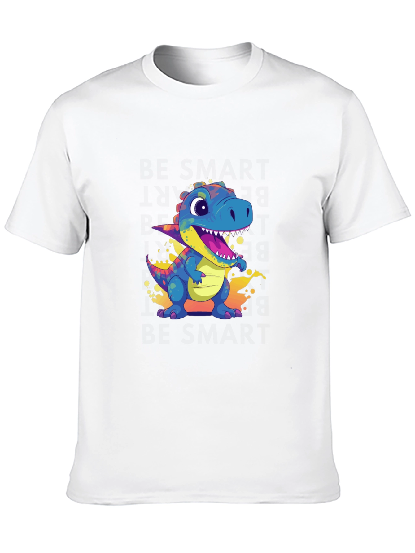Black Cartoon Dinosaur Black T-Shirt view 10