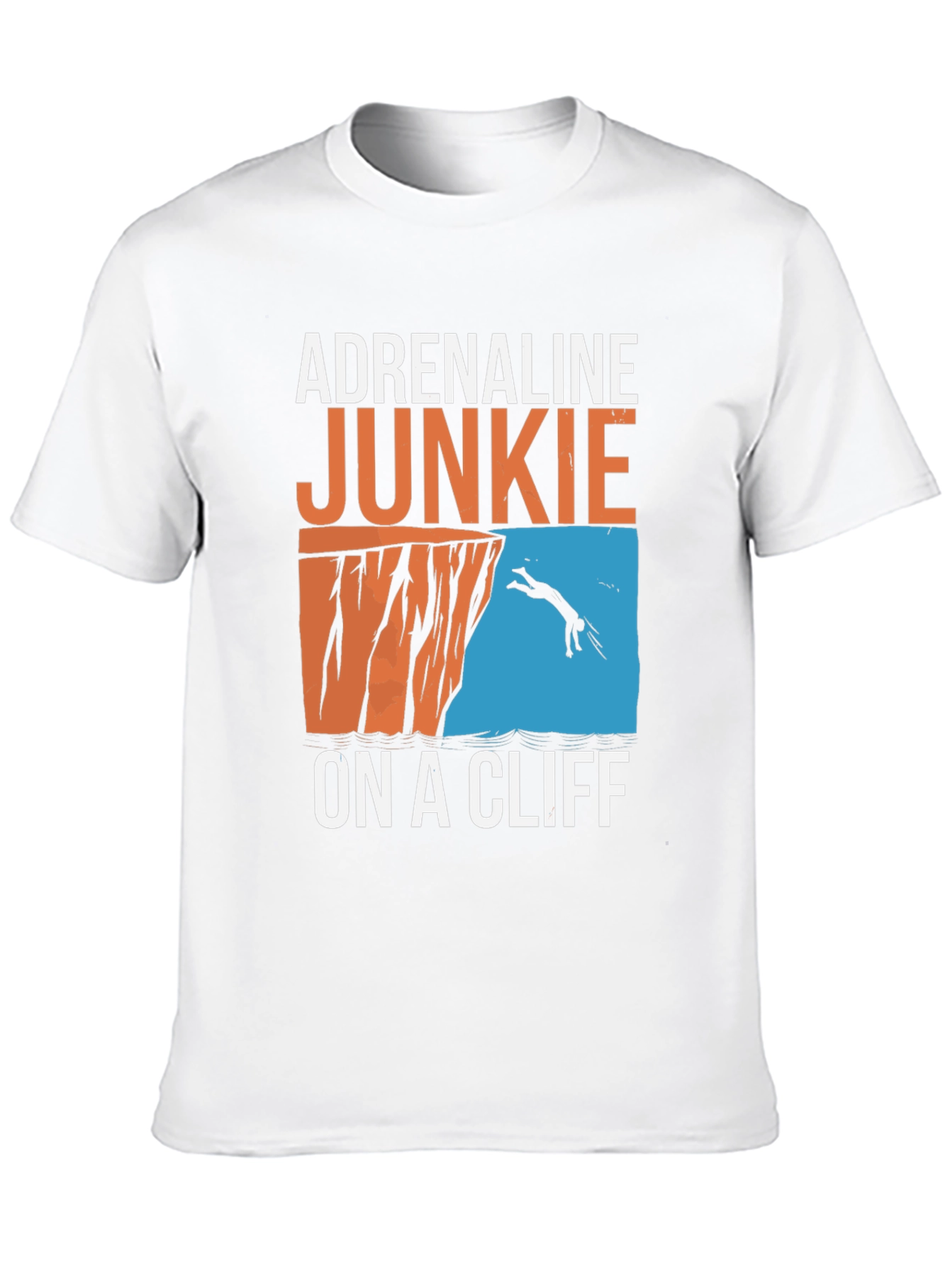 Black Adrenaline Junkie On A Cliff T-Shirt - Black view 10