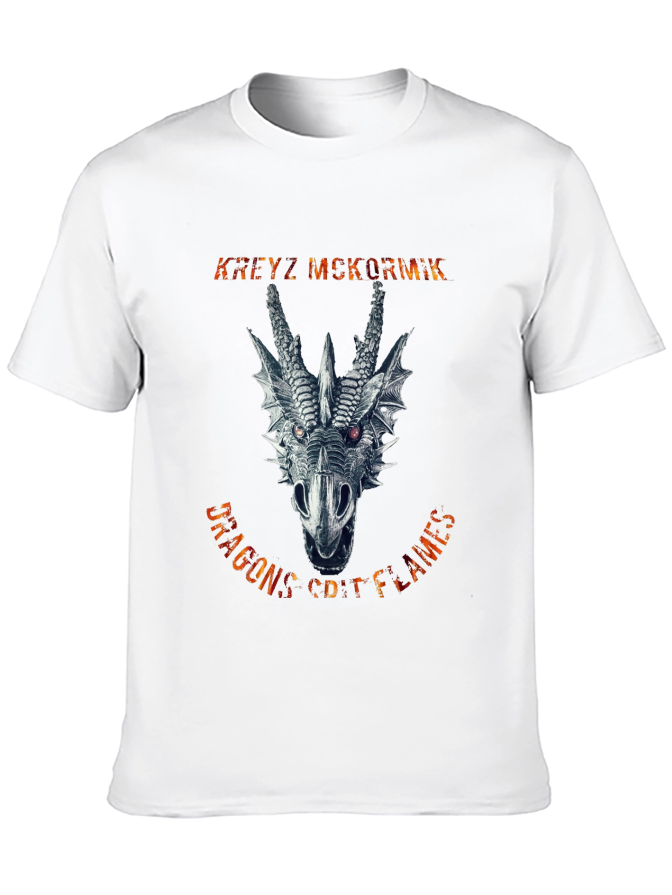 Black Dragon's Coif Flames Graphic Tee view 10