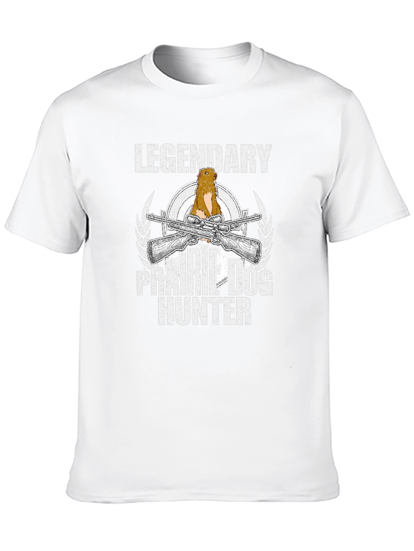 Black Legendary Prairie Dog Hunter Graphic T-Shirt view 10