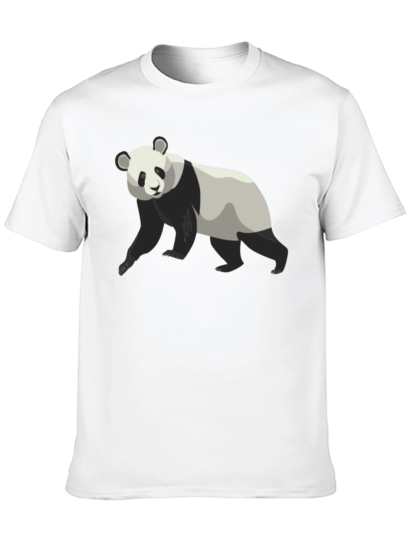 Black Panda Bear Graphic Tee - Black Cotton T-Shirt view 10