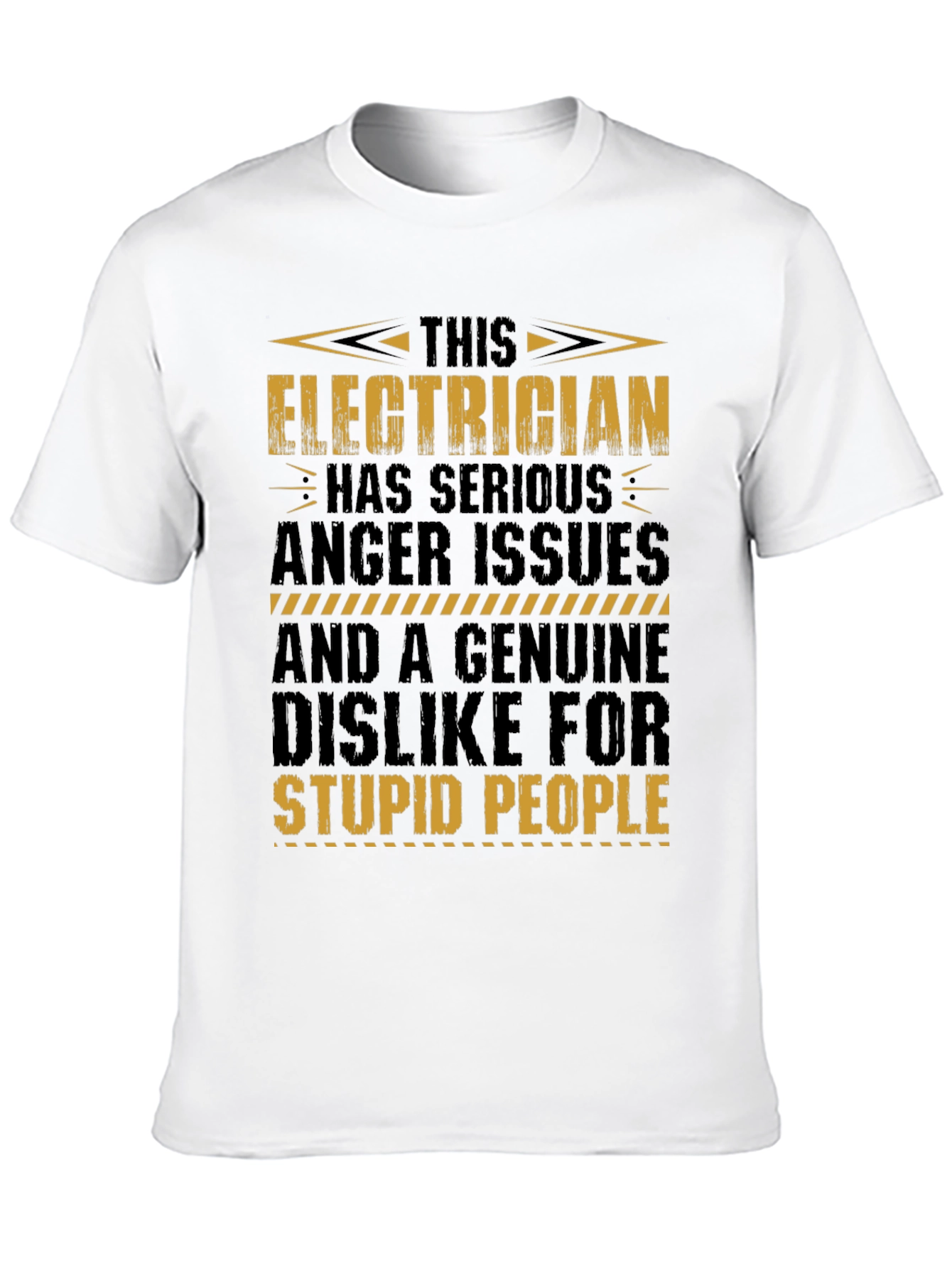 Black Electrician T-Shirt: Serious Anger Issues Funny Tee view 10
