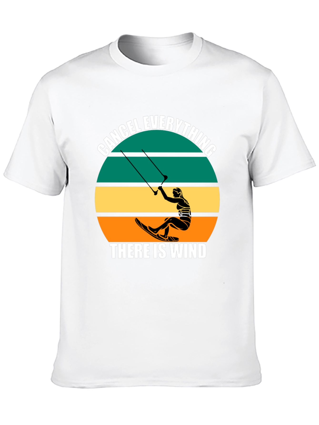 Black Cancel Everything Kitesurfing T-Shirt view 10