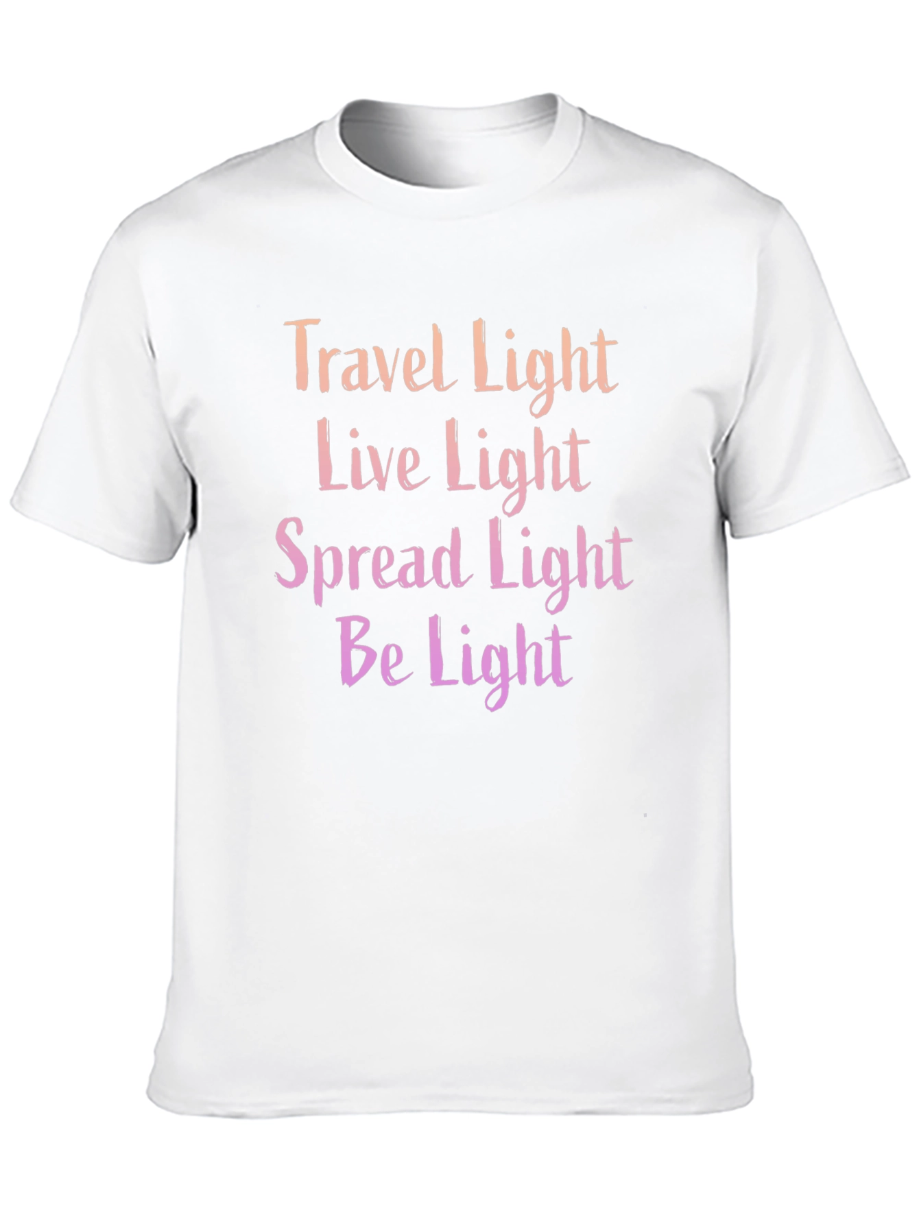 Black Travel Live Spread Be Light T-Shirt view 10