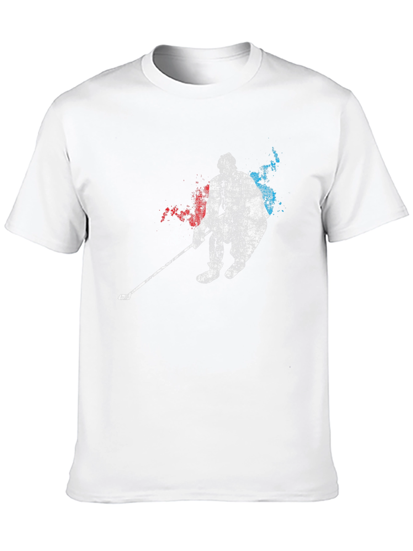 Black Hockey Player Graphic Tee - Black Cotton Blend view 10