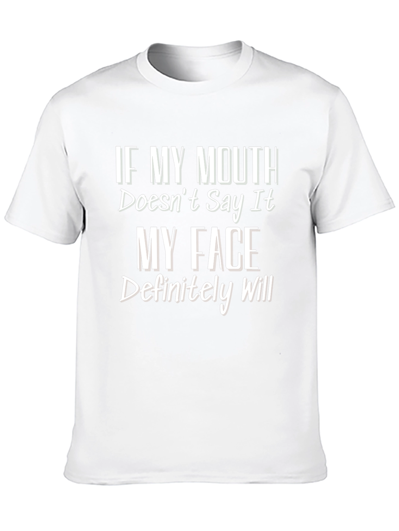 Black Funny Graphic T-Shirt - If My Mouth Doesn't Say It view 10