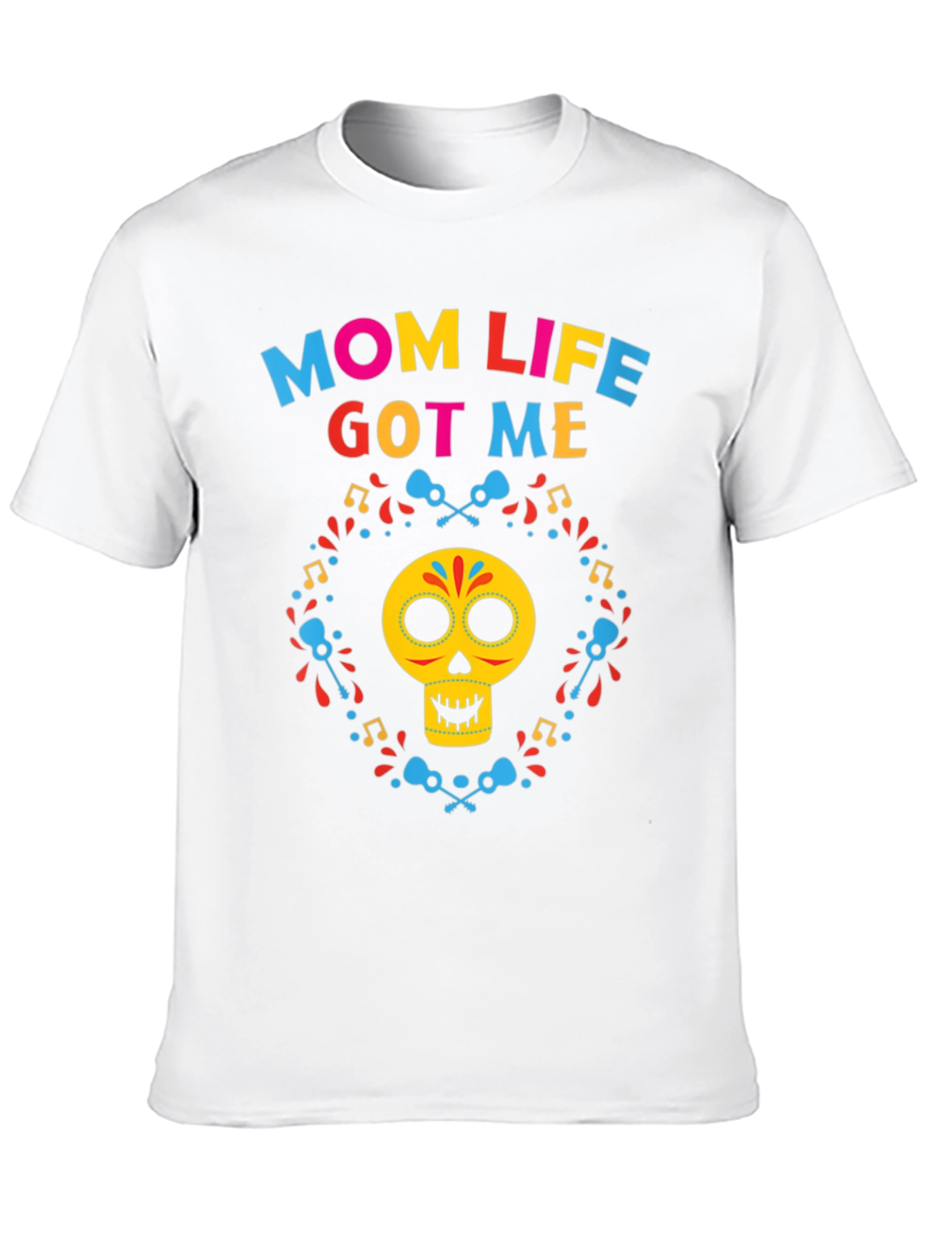 Black Mom Life Got Me Day of the Dead T-Shirt view 10