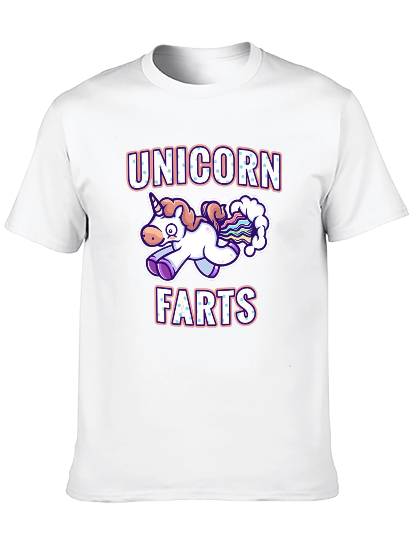 Black Unicorn Farts T-Shirt - Funny Cartoon Graphic Tee view 10