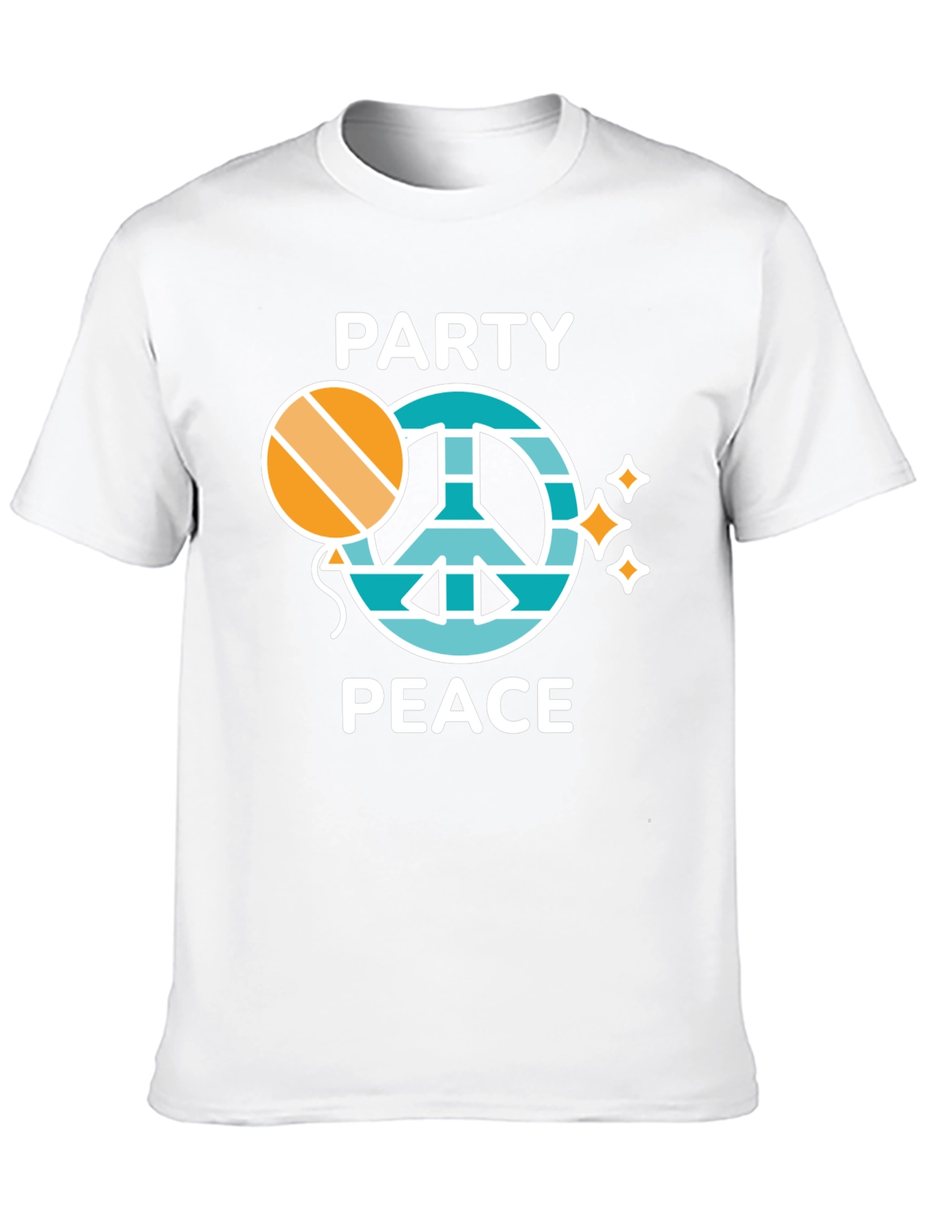 Black Party Peace Graphic Tee - Unisex Crew Neck view 10