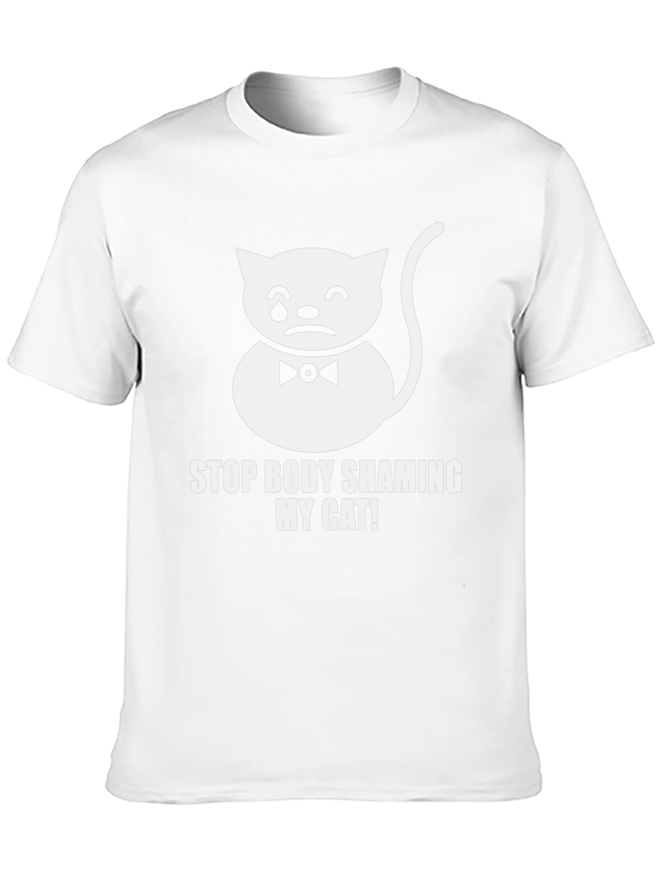 Black Stop Body Shaming My Cat T-Shirt - Funny Graphic Tee view 10