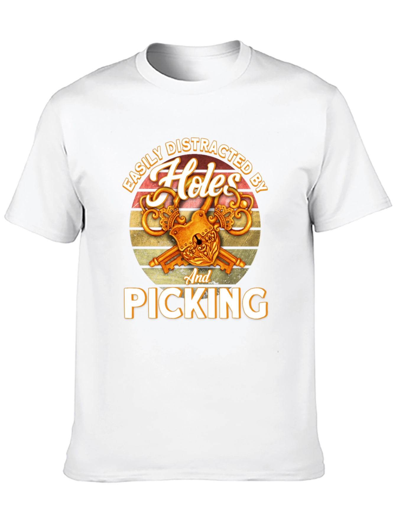 Black Easily Distracted by Holes and Picking T-Shirt view 10