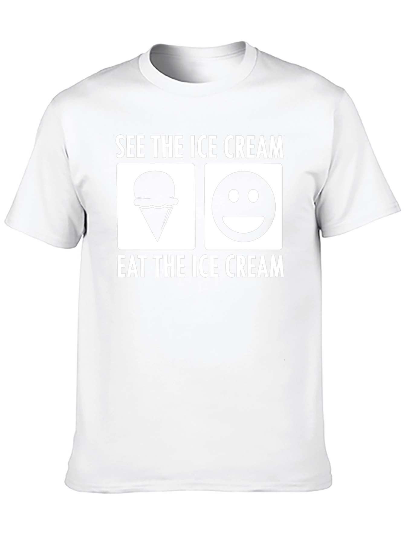 Black See the Ice Cream T-Shirt - Eat the Ice Cream - Fun Shirt view 10