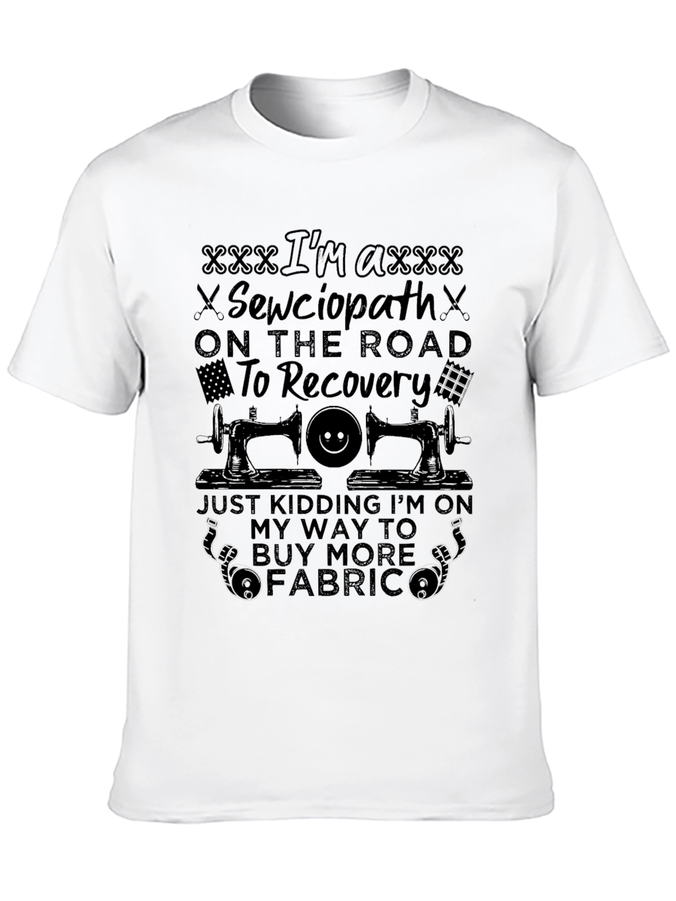 Black Sewciopath T-Shirt - Funny Sewing Lover Tee view 10