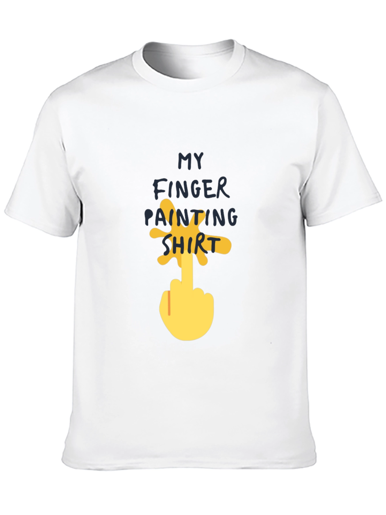 Black Finger Painting Shirt - Funny Humor Tee view 10