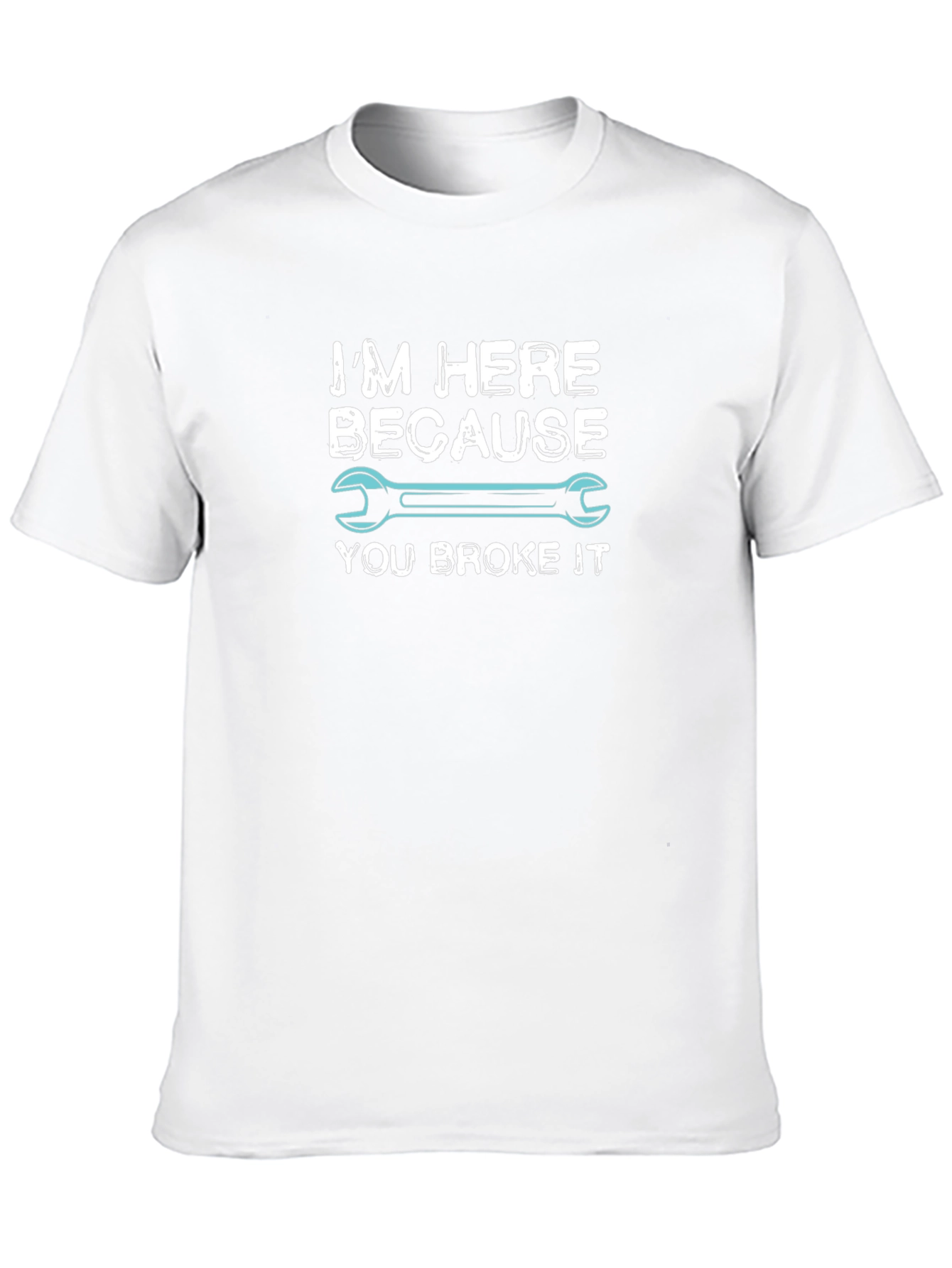 Black I'm Here Because You Broke It Mechanic T-Shirt view 10