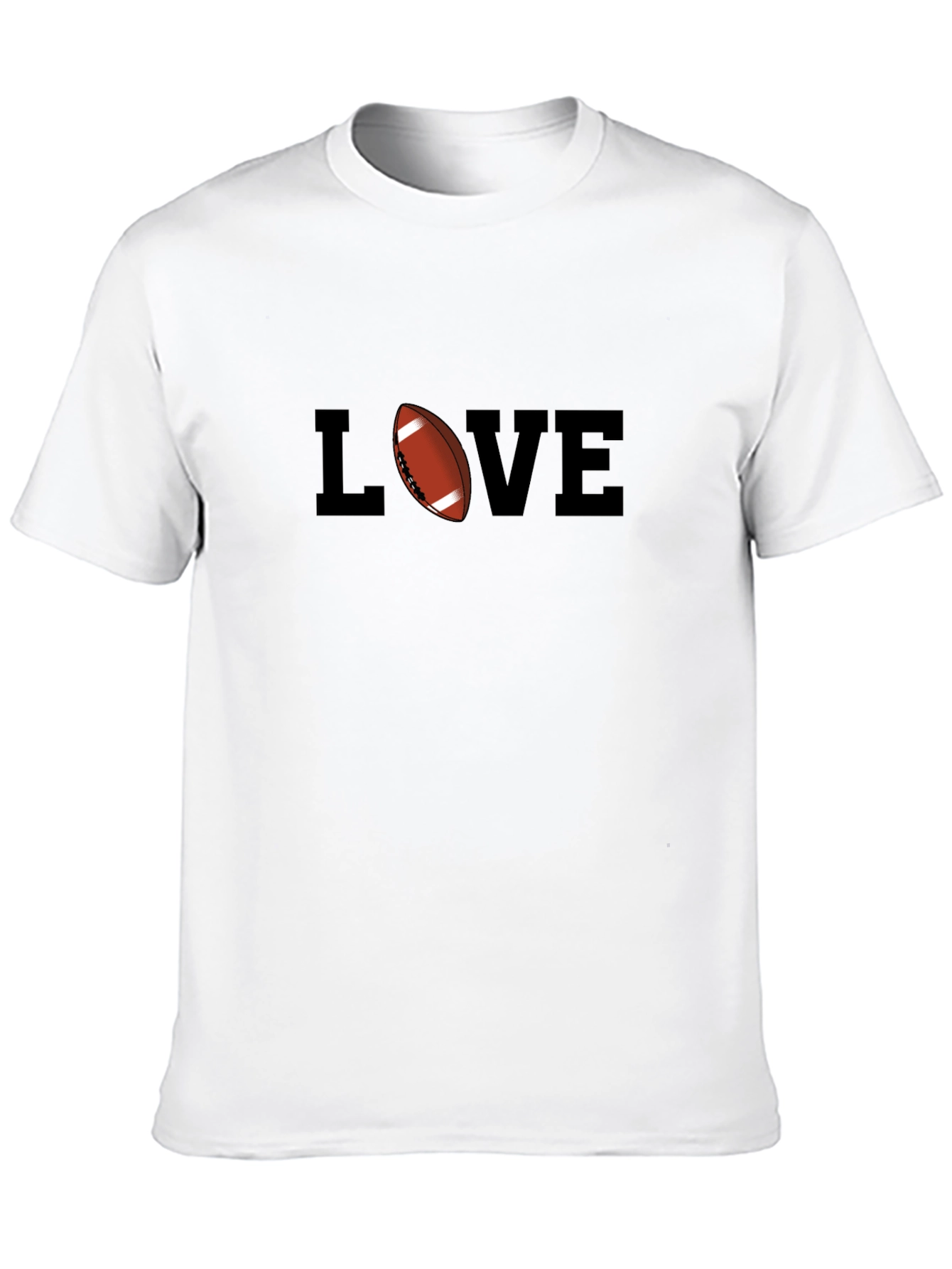 Black Love Football Black T-Shirt - Sportswear Tee view 10
