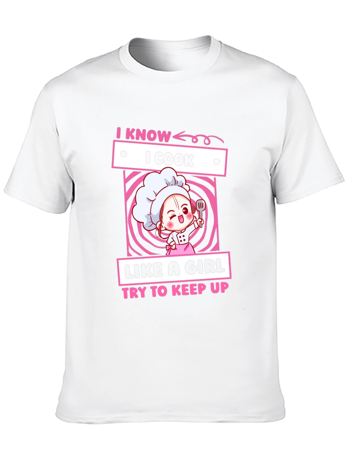 Black I Know I Cook Like a Girl Black T-Shirt view 10