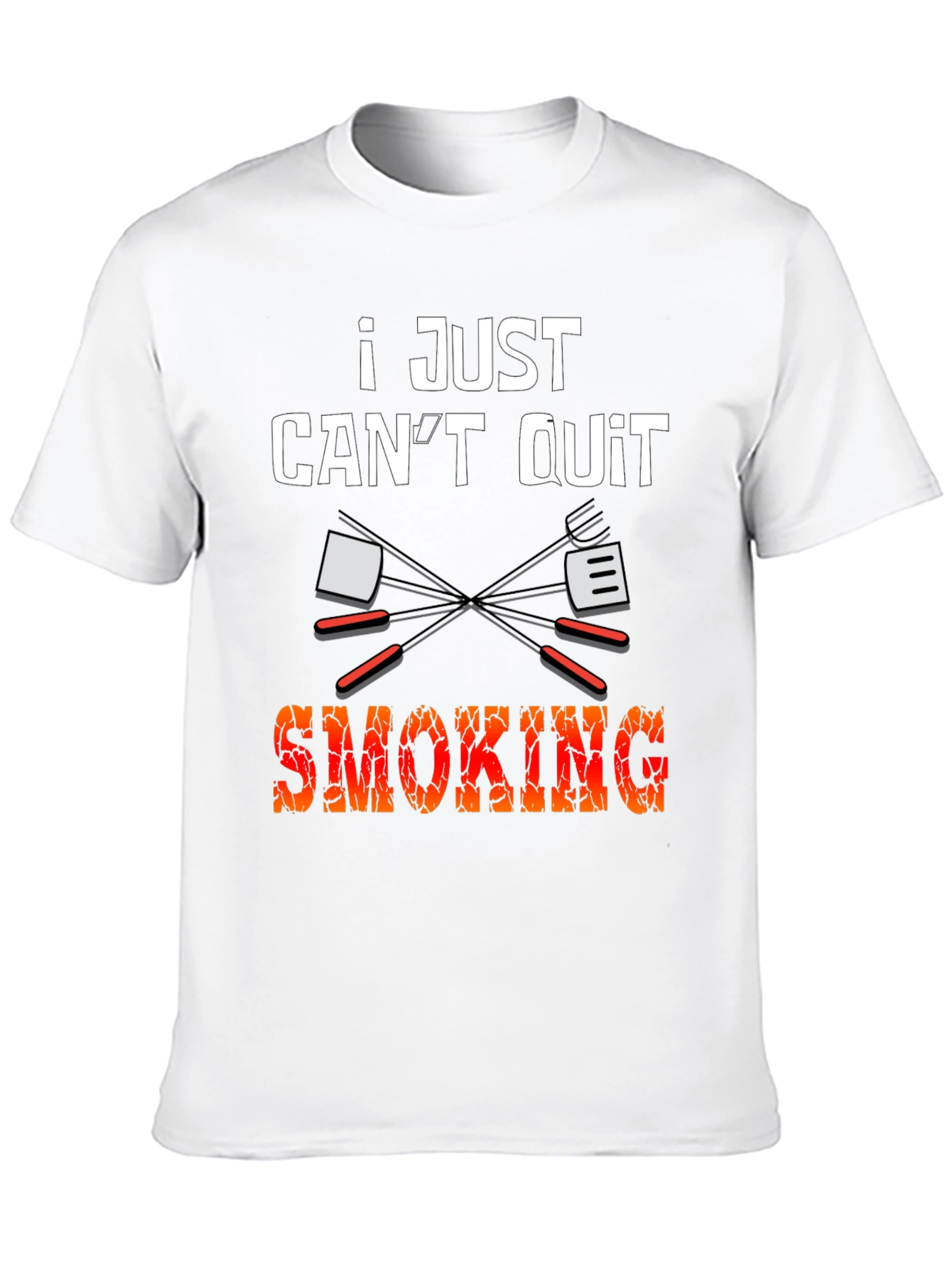 Black I Just Can't Quit Smoking BBQ T-Shirt view 10