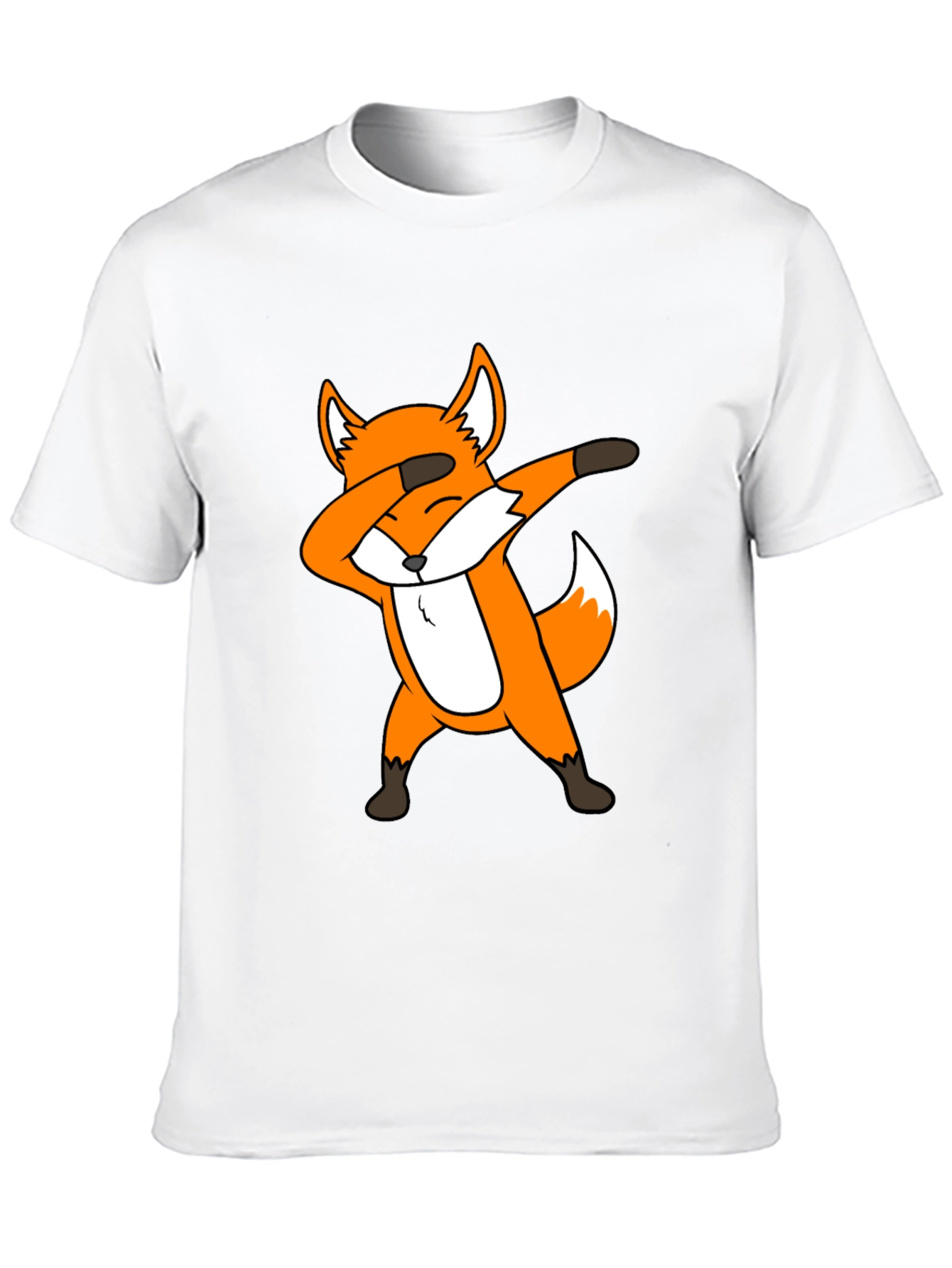 Black Dabbing Fox Graphic Tee - Black Cotton T-Shirt view 10