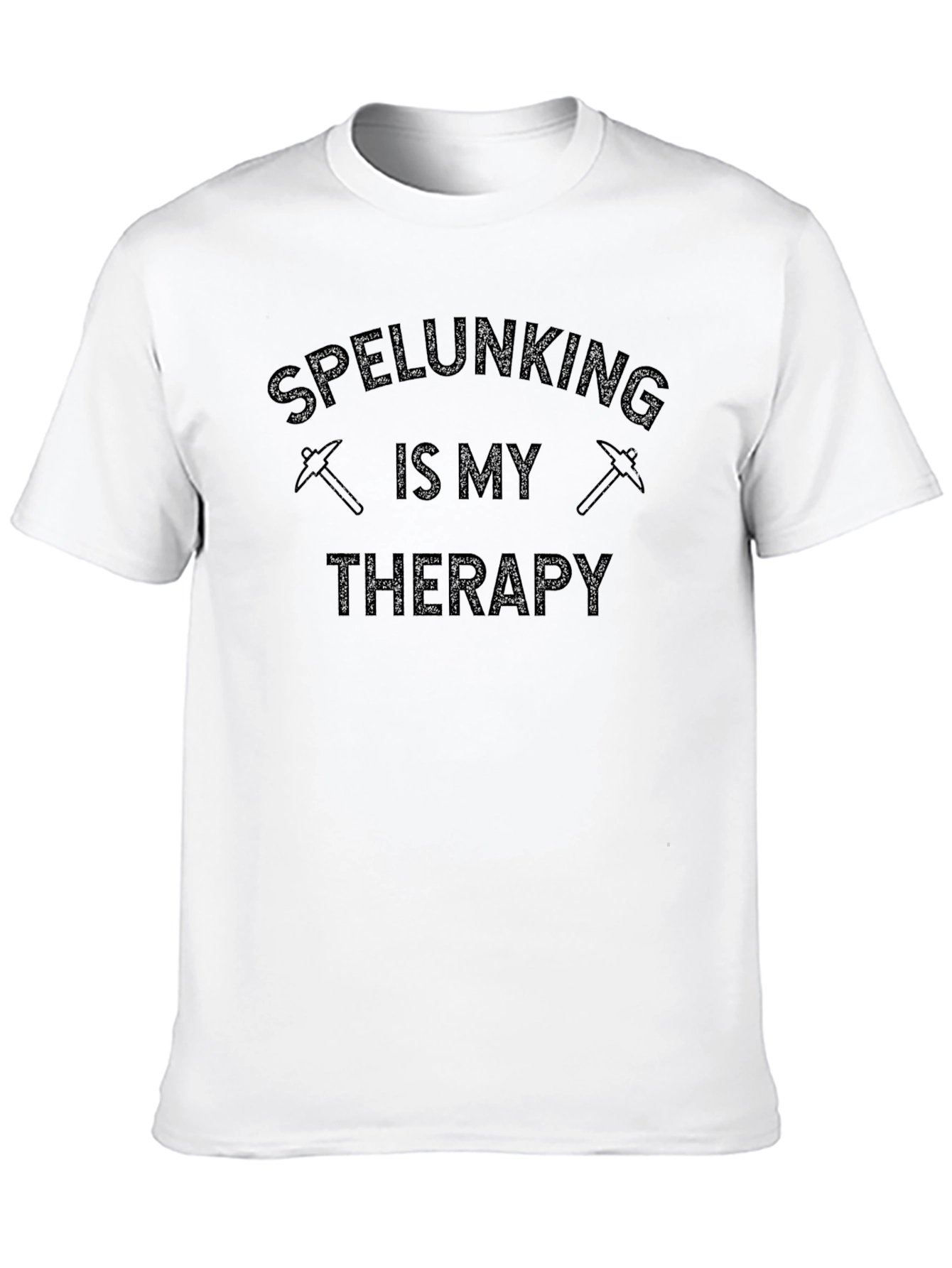 Black Speleology T-Shirt - Caving is My Therapy Tee view 10