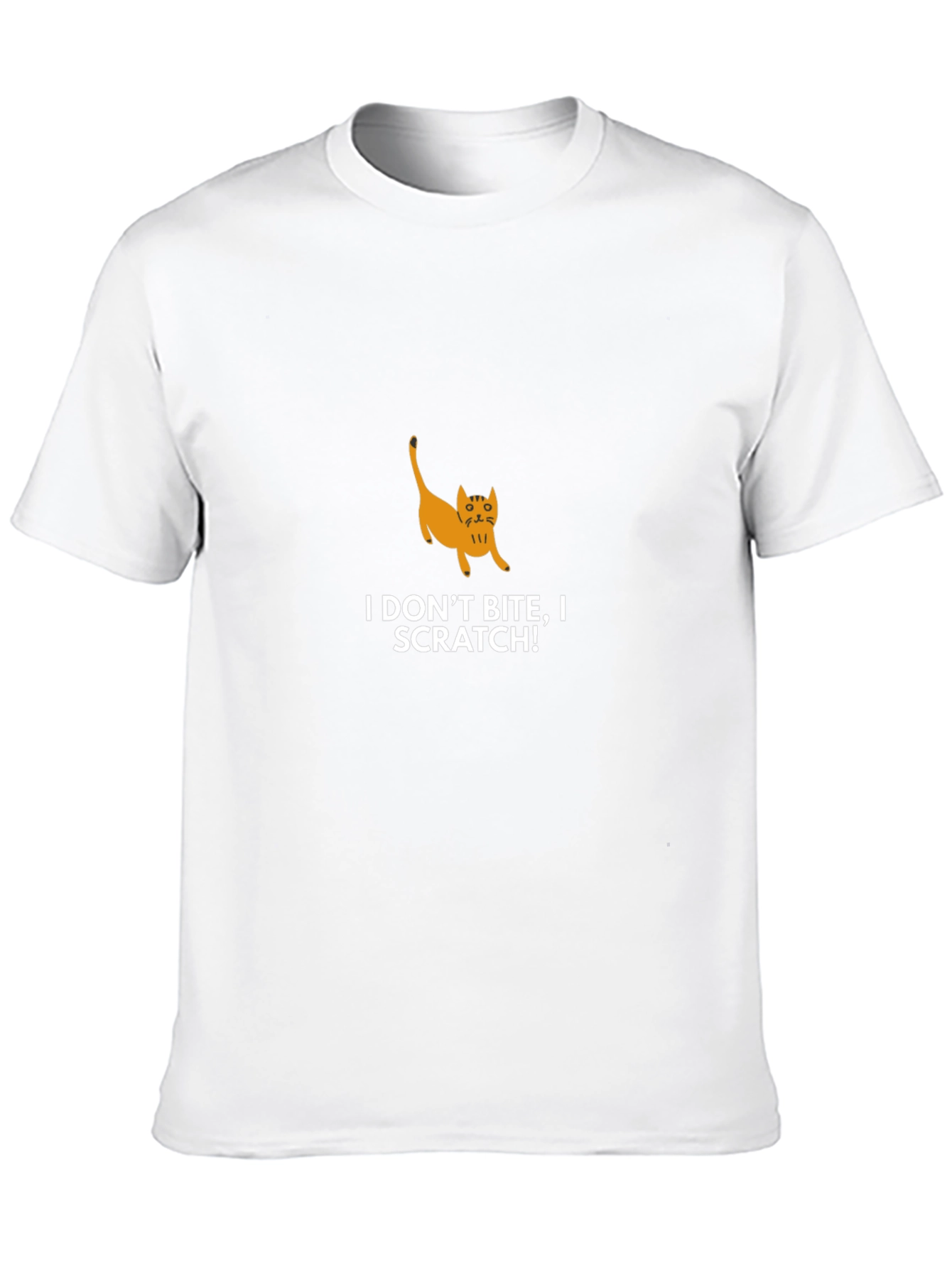 Black Cat Scratch T-Shirt - Funny Graphic Tee view 10