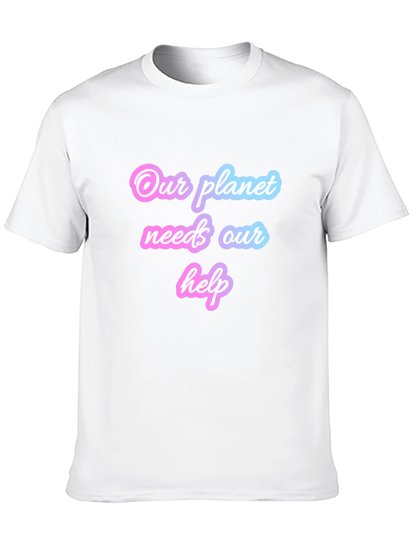 Black Eco-Friendly T-Shirt: Our Planet Needs Our Help view 10