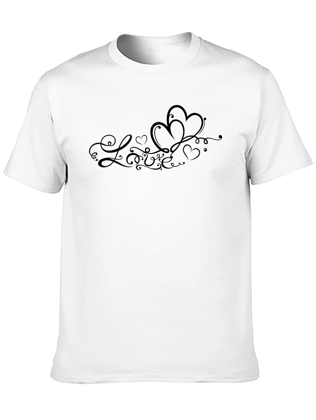 Black Love Heart Graphic T-Shirt - Trendy Black Tee view 10